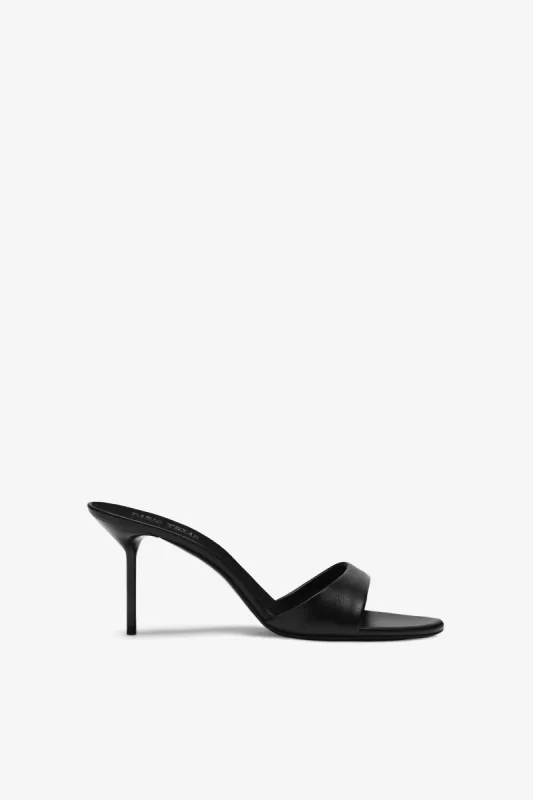 Black nappa leather mule sold by Paris Texas