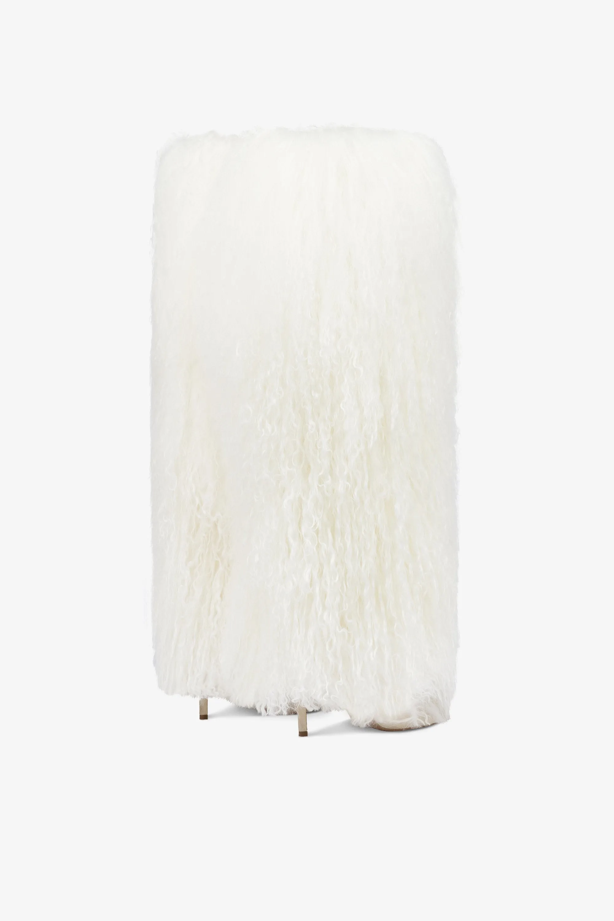 White mongolian fur stiletto boots sold by Paris Texas product image thumbnail 3