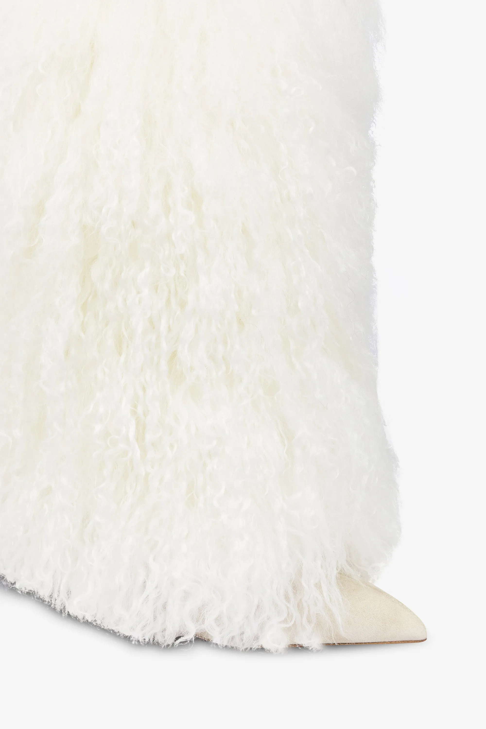 White mongolian fur stiletto boots sold by Paris Texas product image thumbnail 5