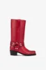 Square-toe boots in smooth fiesta leather sold by Paris Texas