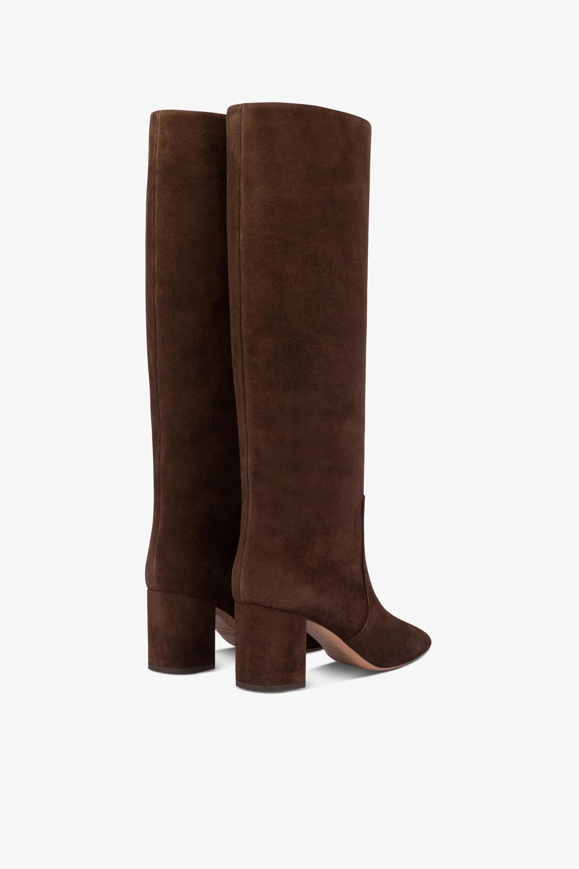 Knee-high boots in soft pepper suede leather sold by Paris Texas product image thumbnail 3