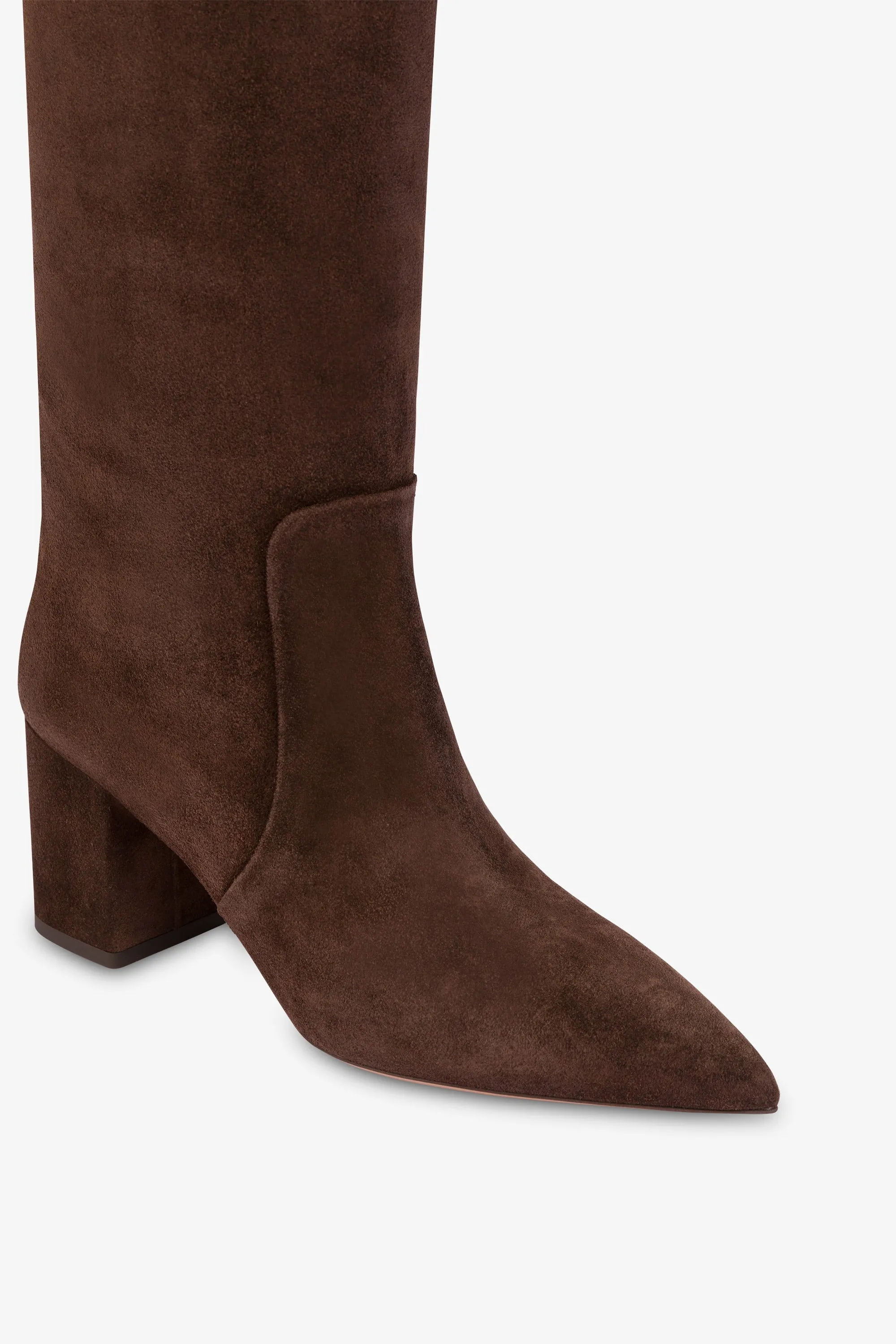 Knee-high boots in soft pepper suede leather sold by Paris Texas product image thumbnail 5