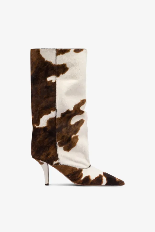 Boots in printed cowhide sold by Paris Texas