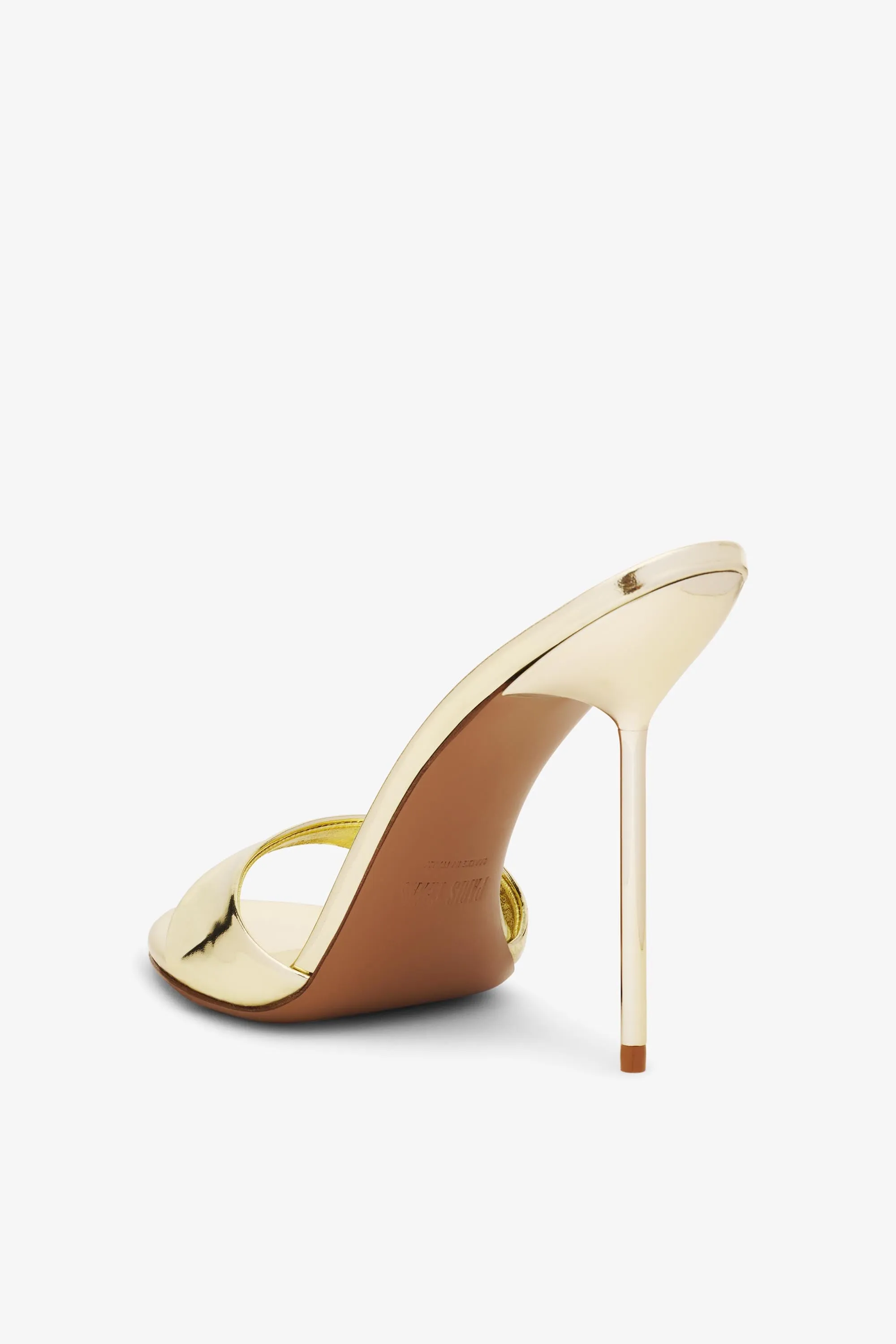 Mirrored leather mule sold by Paris Texas product image thumbnail 5