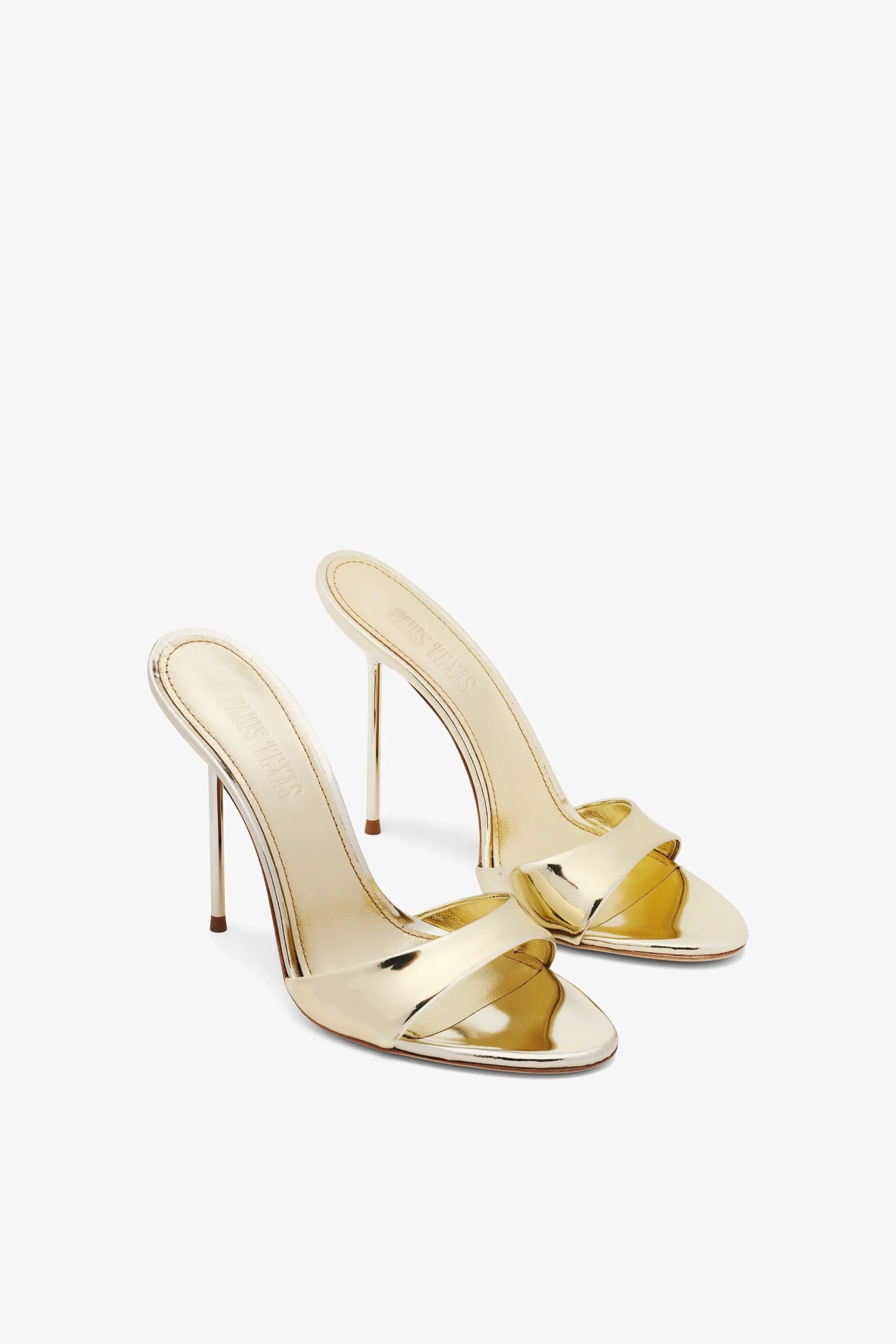 Mirrored leather mule sold by Paris Texas product image thumbnail 2