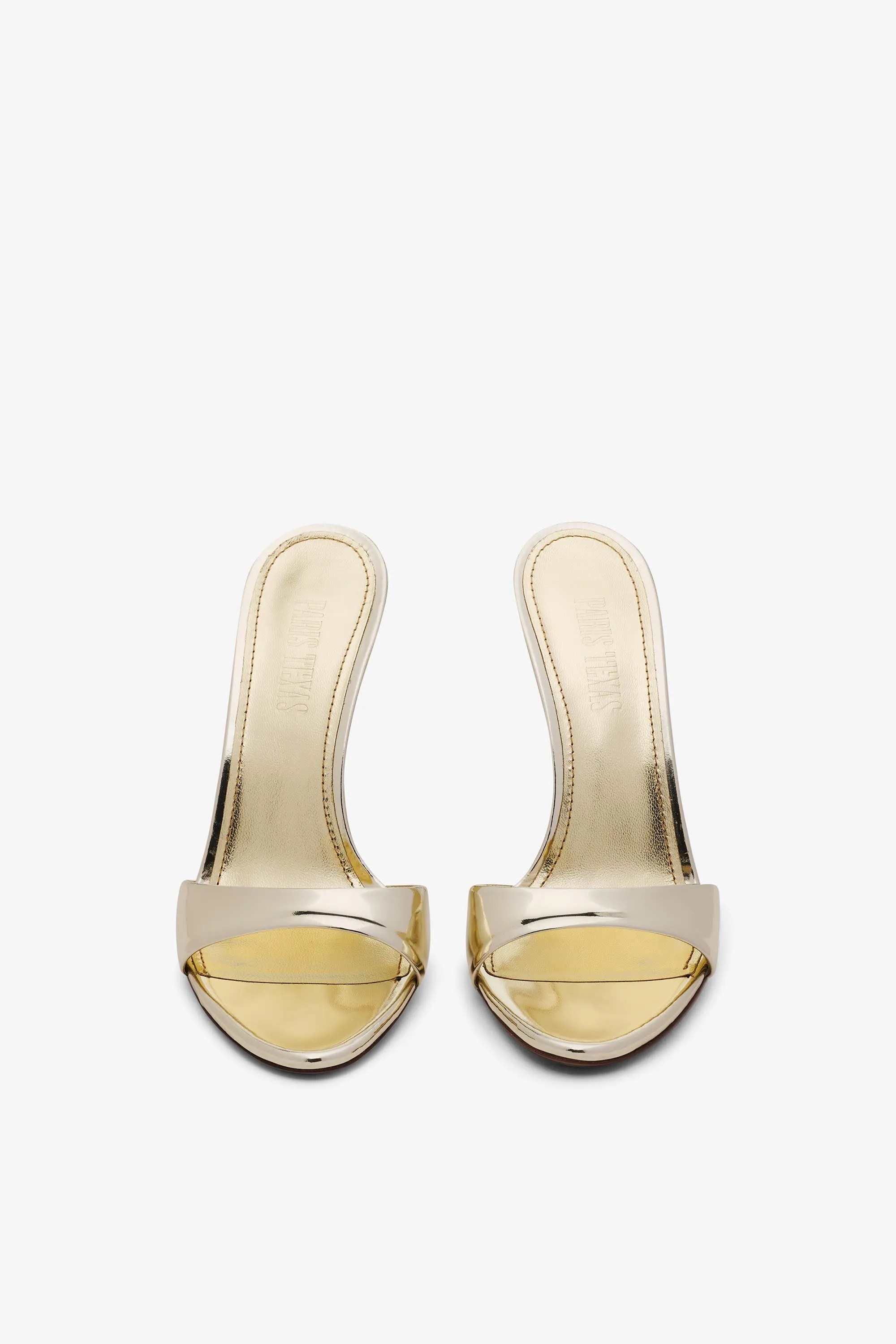 Mirrored leather mule sold by Paris Texas product image thumbnail 3
