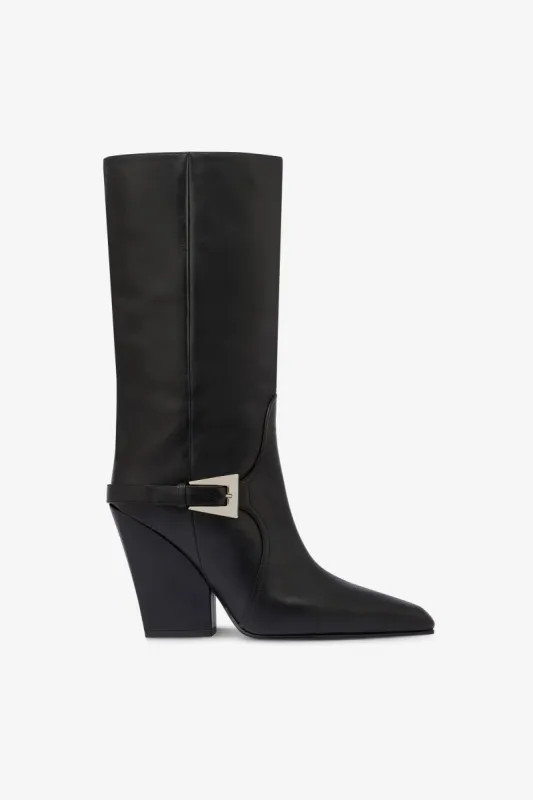 Boots in black leather sold by Paris Texas
