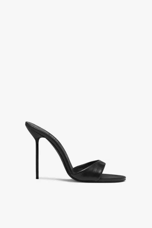 Black nappa leather mule sold by Paris Texas