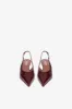 Slingback sandals in hevea maxi soft croco-embossed leather sold by Paris Texas