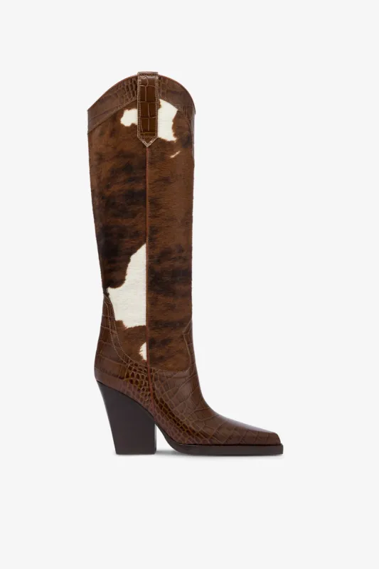 Boots in two types of leather sold by Paris Texas