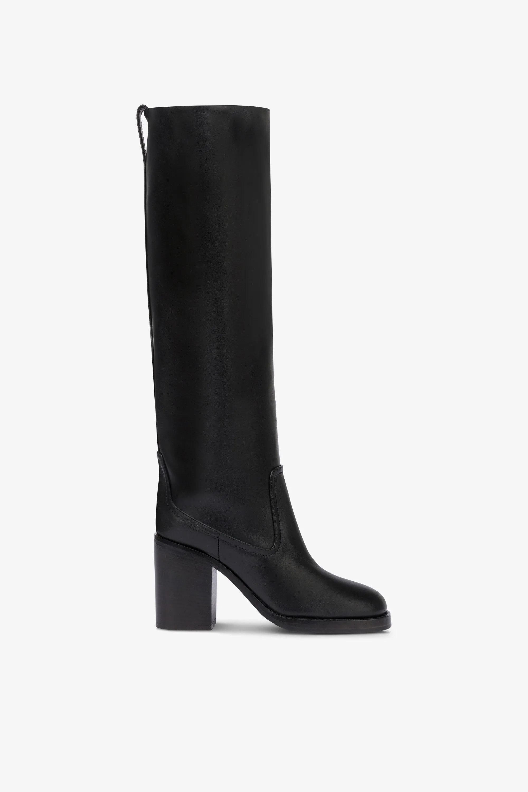 Boots in black leather sold by Paris Texas