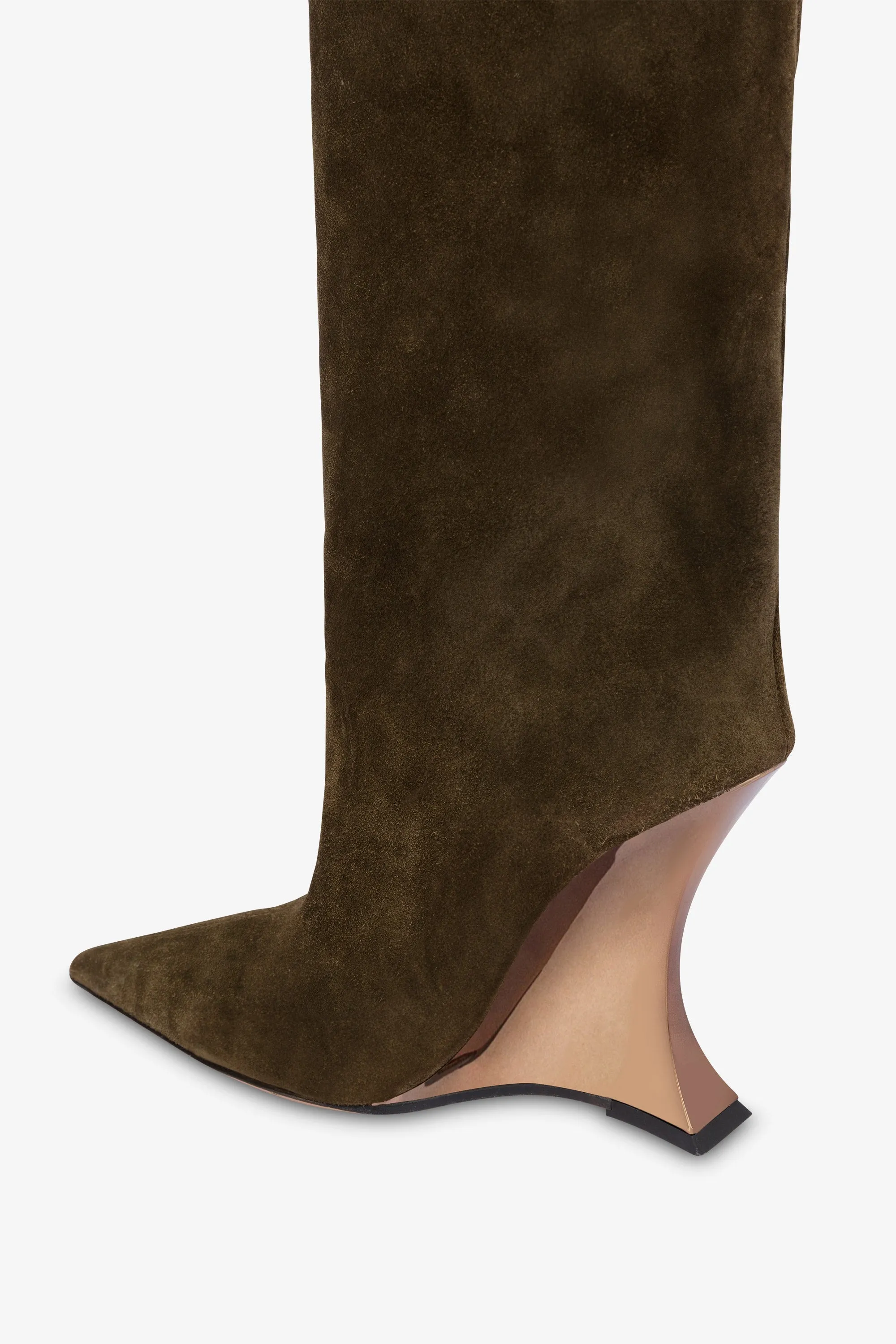 Boots in winter moss suede leather sold by Paris Texas product image thumbnail 5