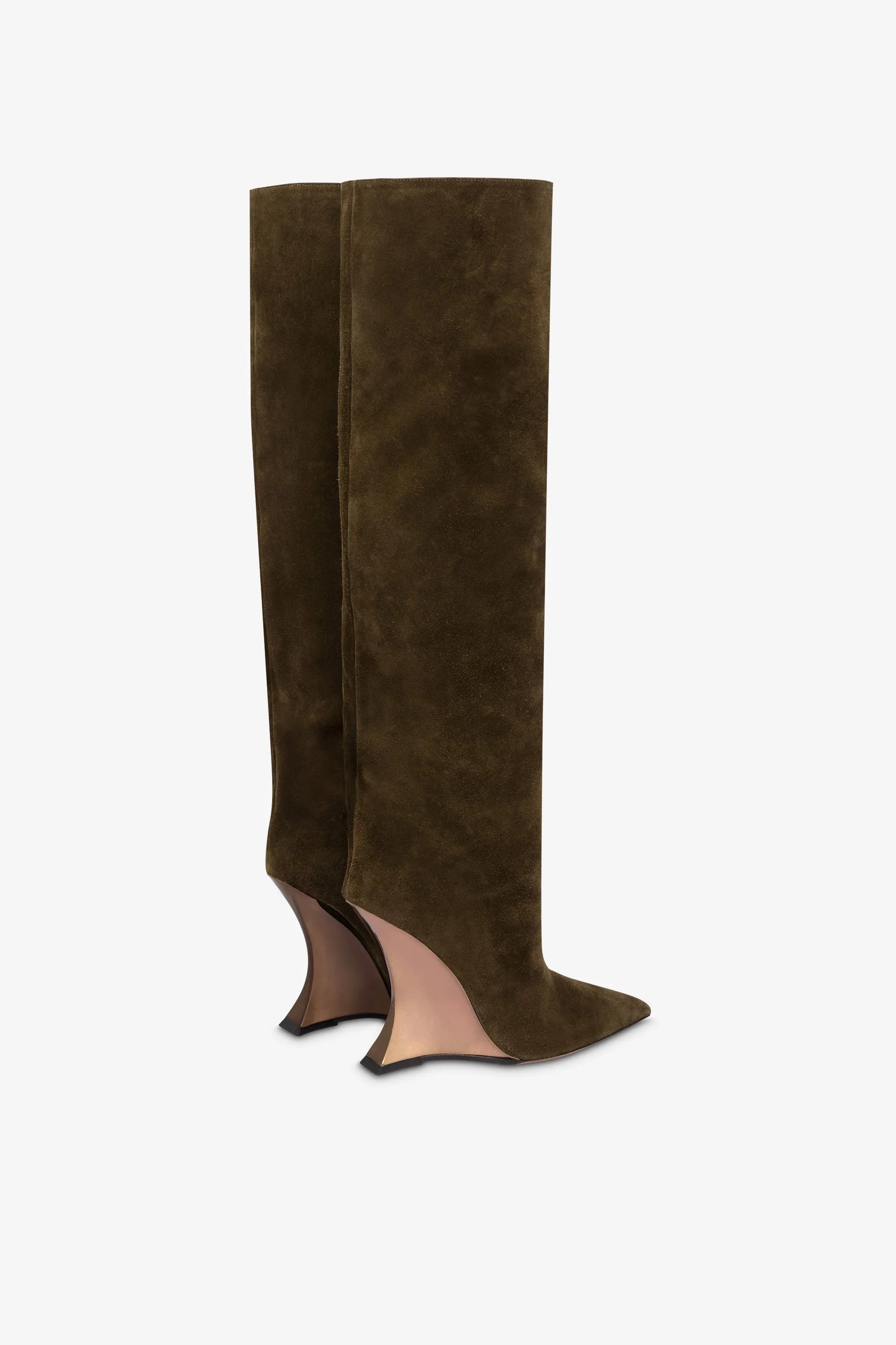 Boots in winter moss suede leather sold by Paris Texas product image thumbnail 3