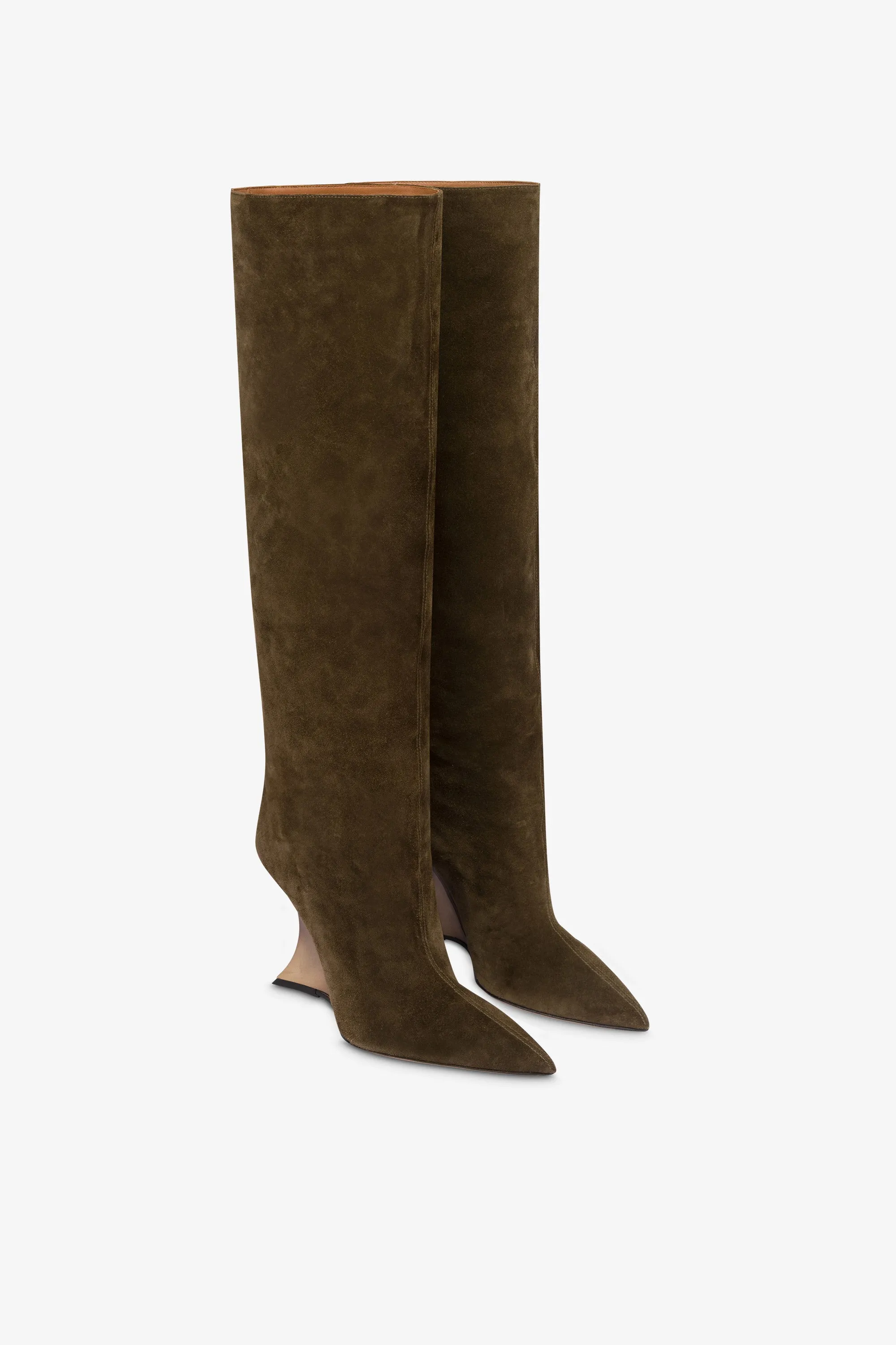 Boots in winter moss suede leather sold by Paris Texas product image thumbnail 2