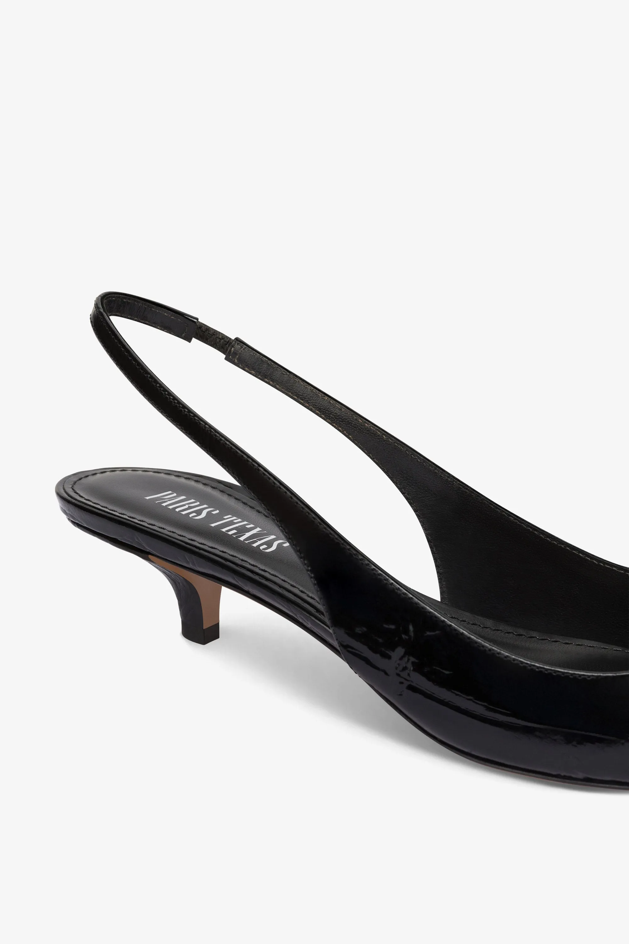 Slingbacks in black croco-embossed leather sold by Paris Texas product image thumbnail 5