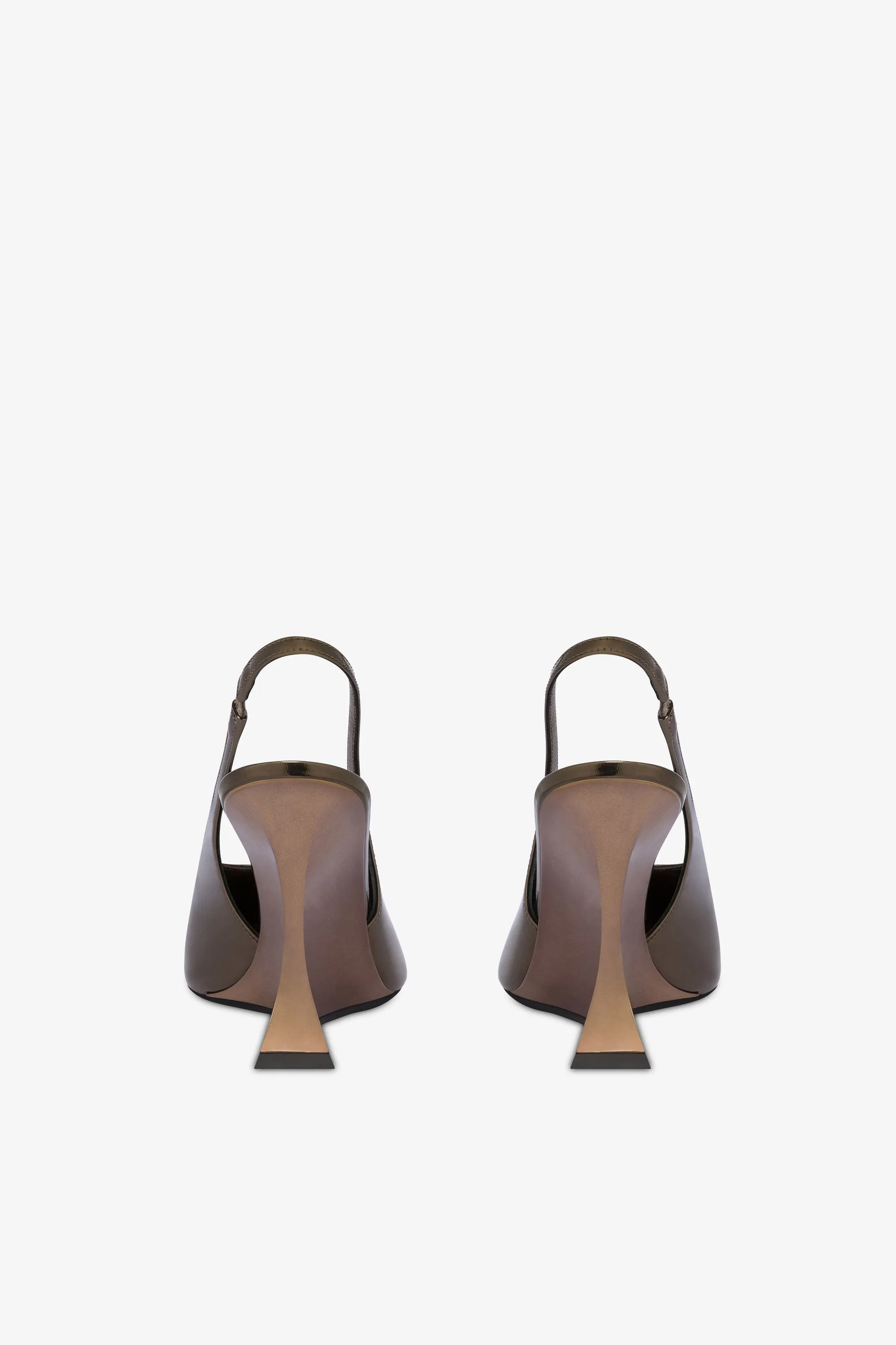 Slingbacks in safari-colored mirror-effect leather sold by Paris Texas product image thumbnail 4