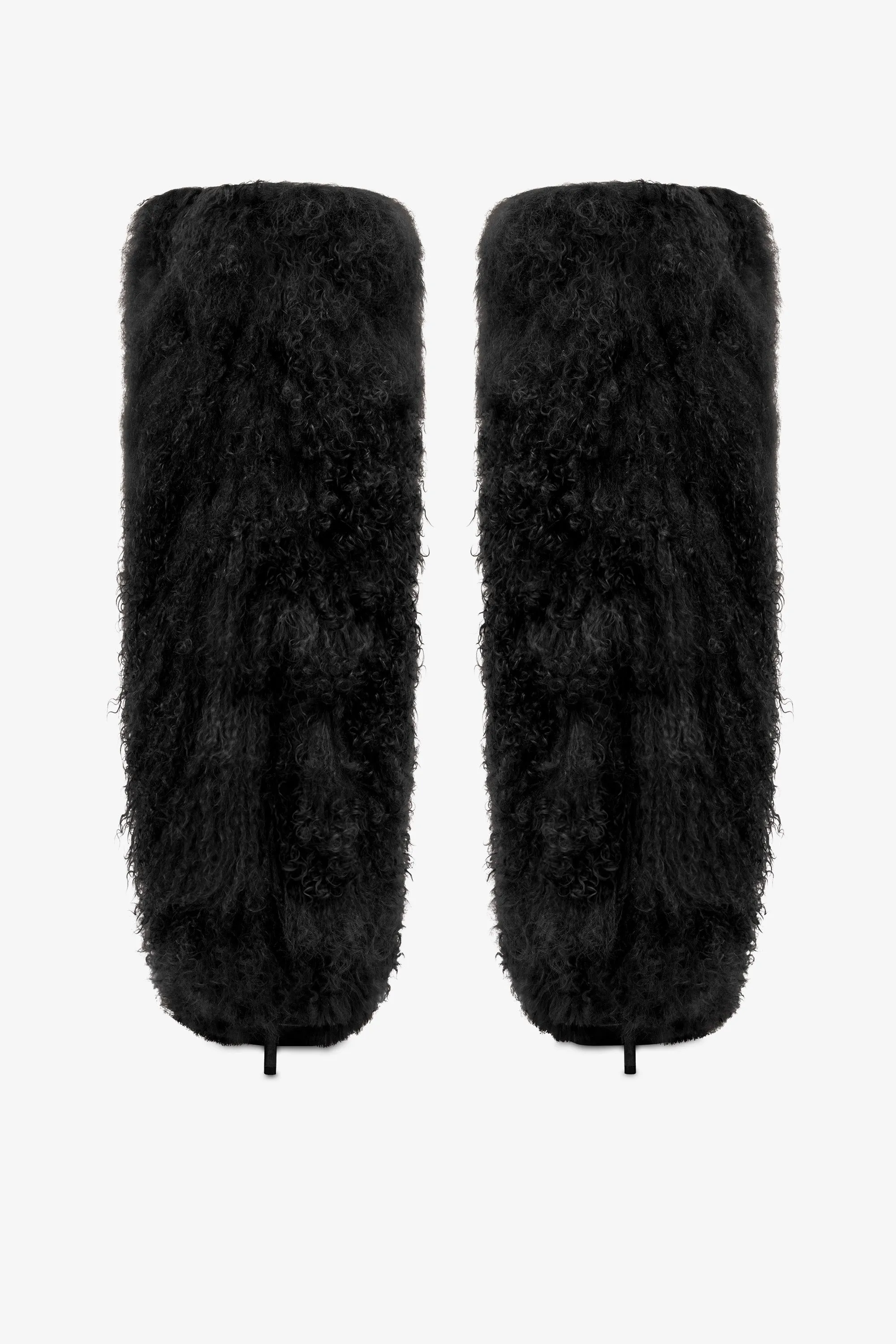 Boots in suede and off-black mongolian fur sold by Paris Texas product image thumbnail 4