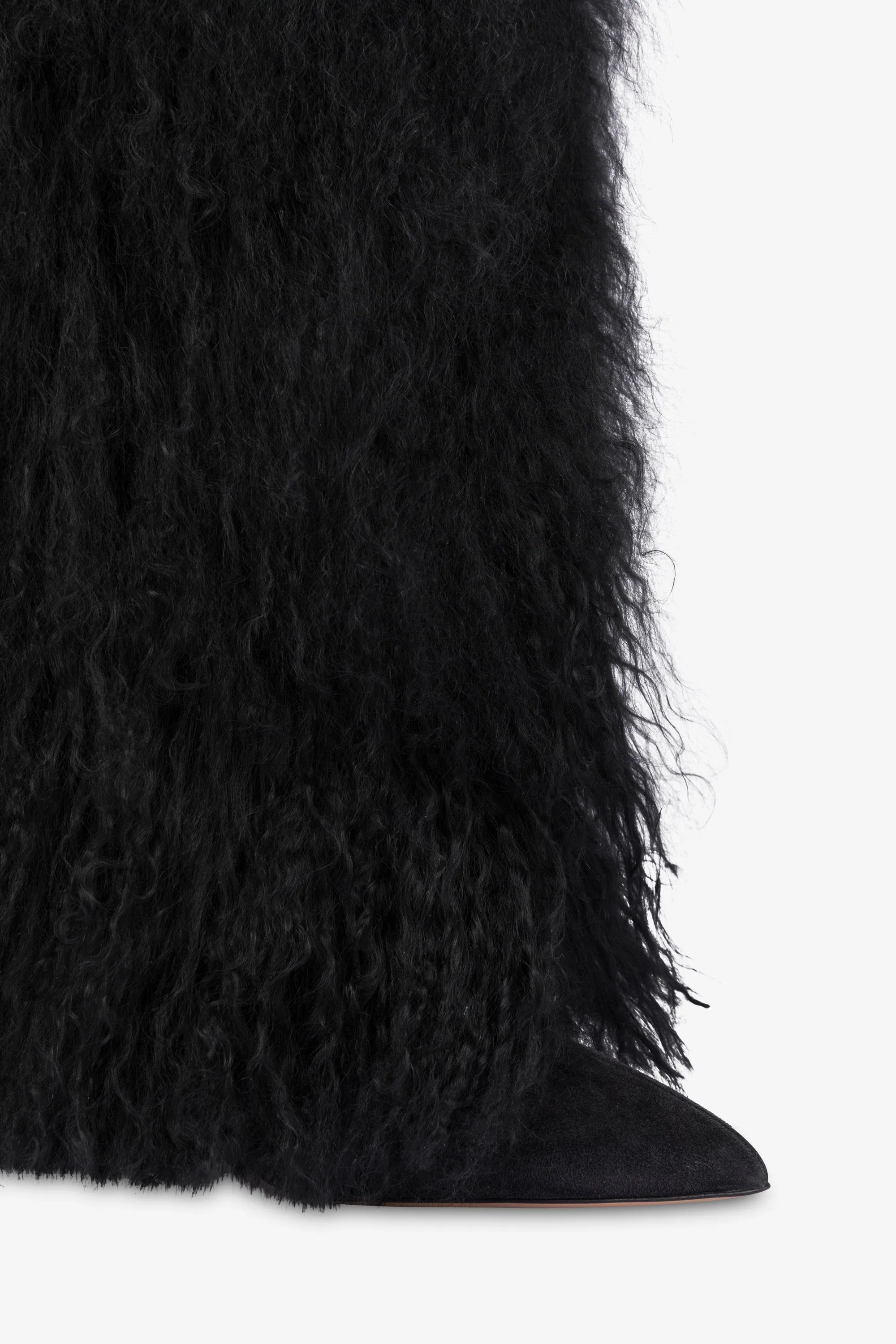 Boots in suede and off-black mongolian fur sold by Paris Texas product image thumbnail 5