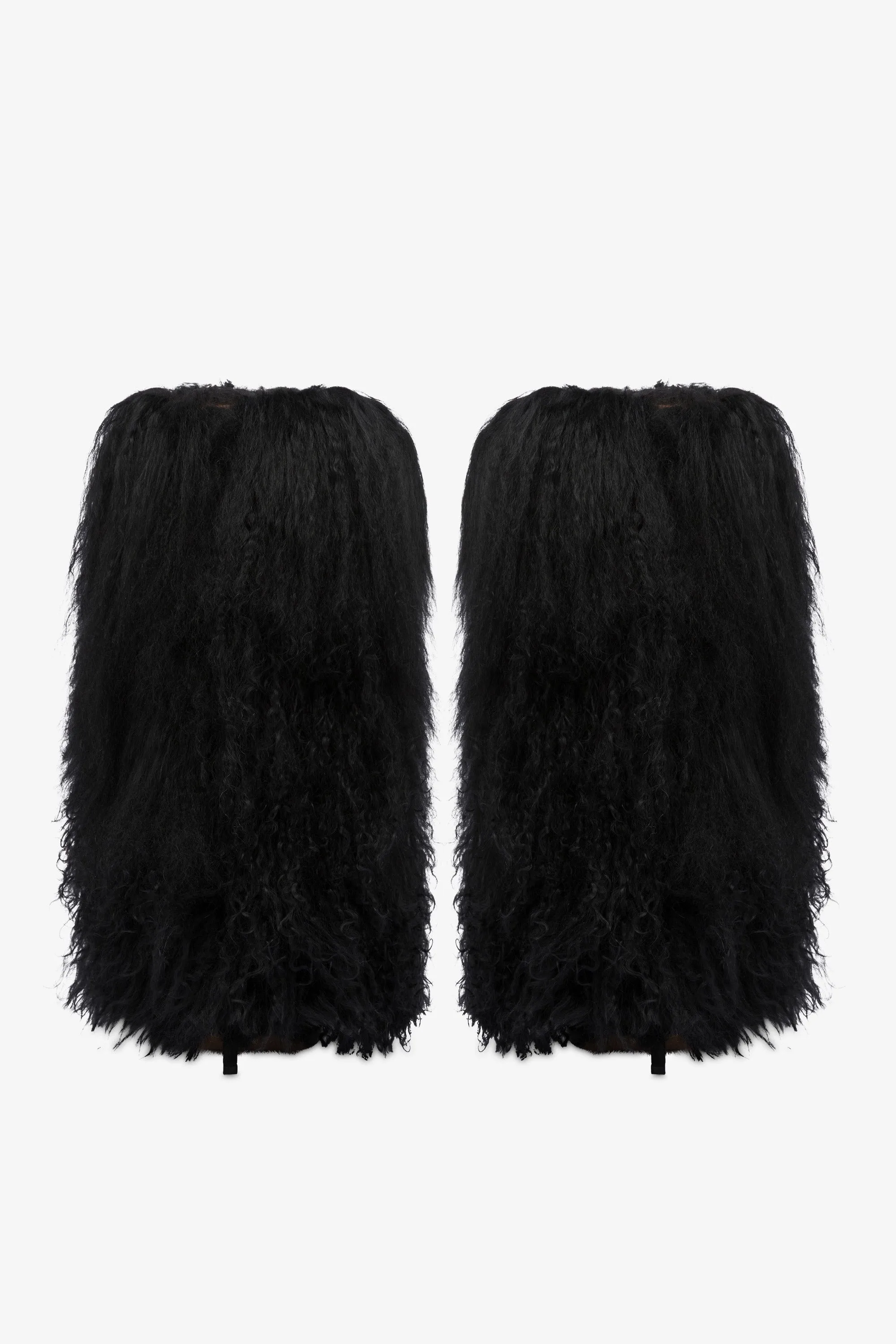 Boots in suede and off-black mongolian fur sold by Paris Texas product image thumbnail 4