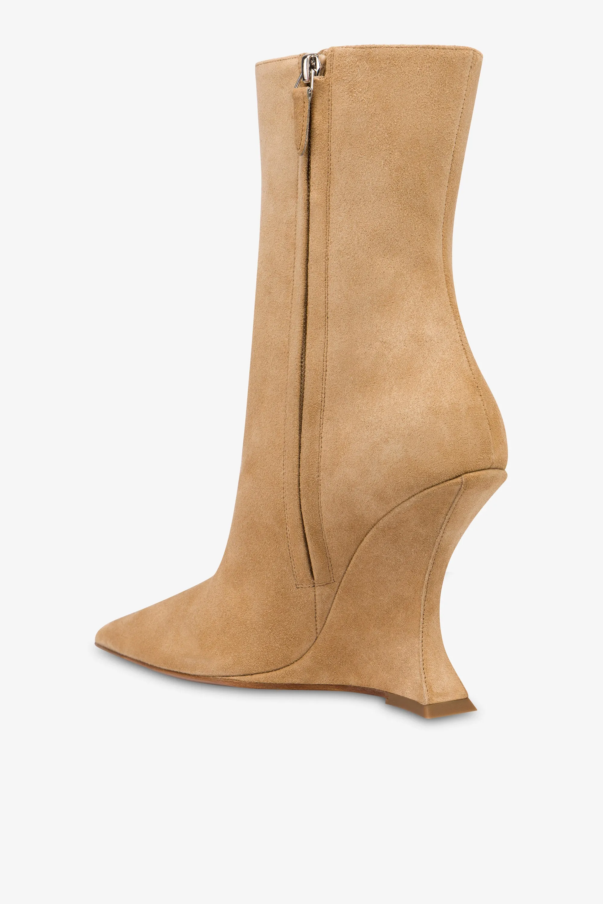 Boots in caramel suede leather sold by Paris Texas product image thumbnail 5