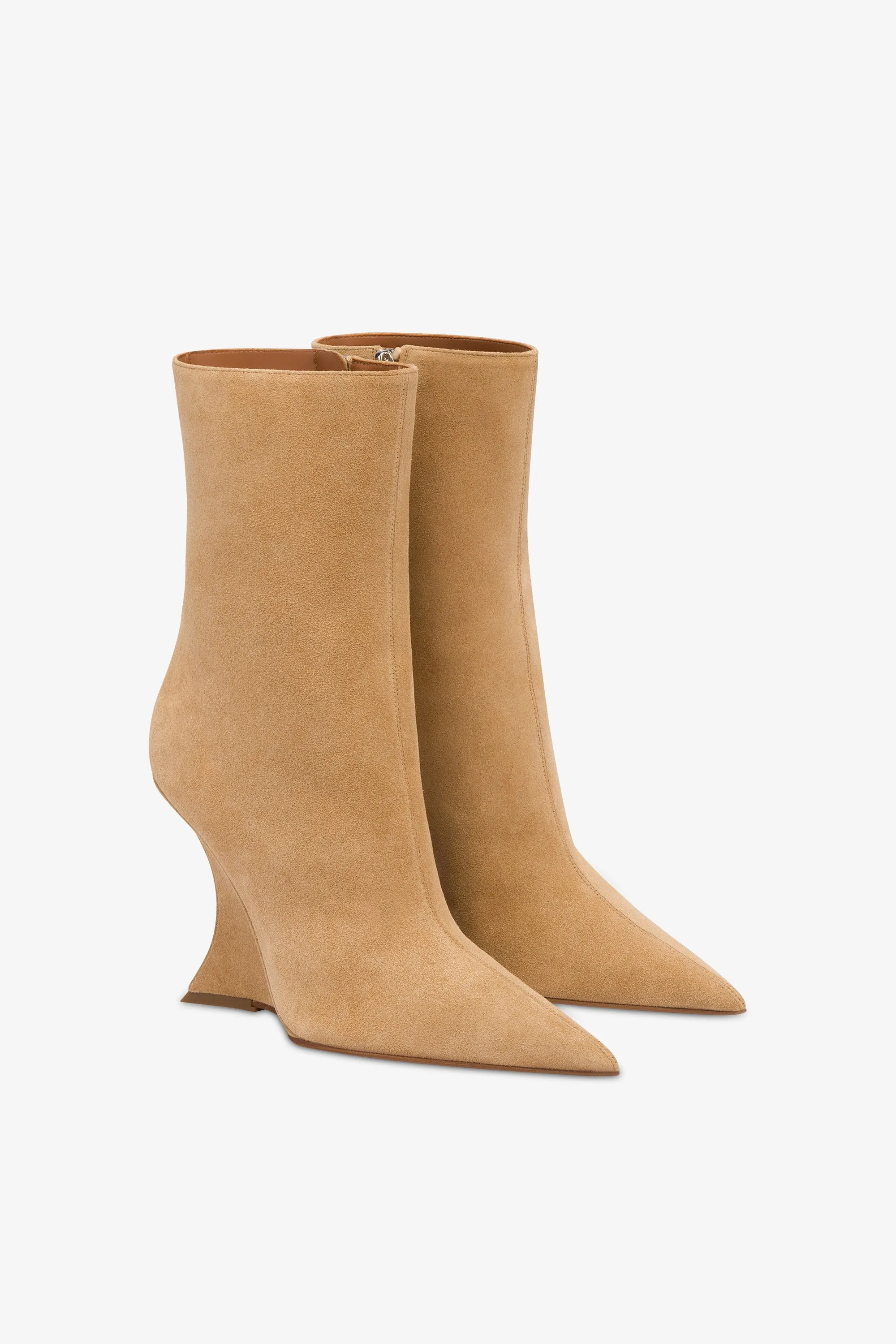 Boots in caramel suede leather sold by Paris Texas product image thumbnail 2