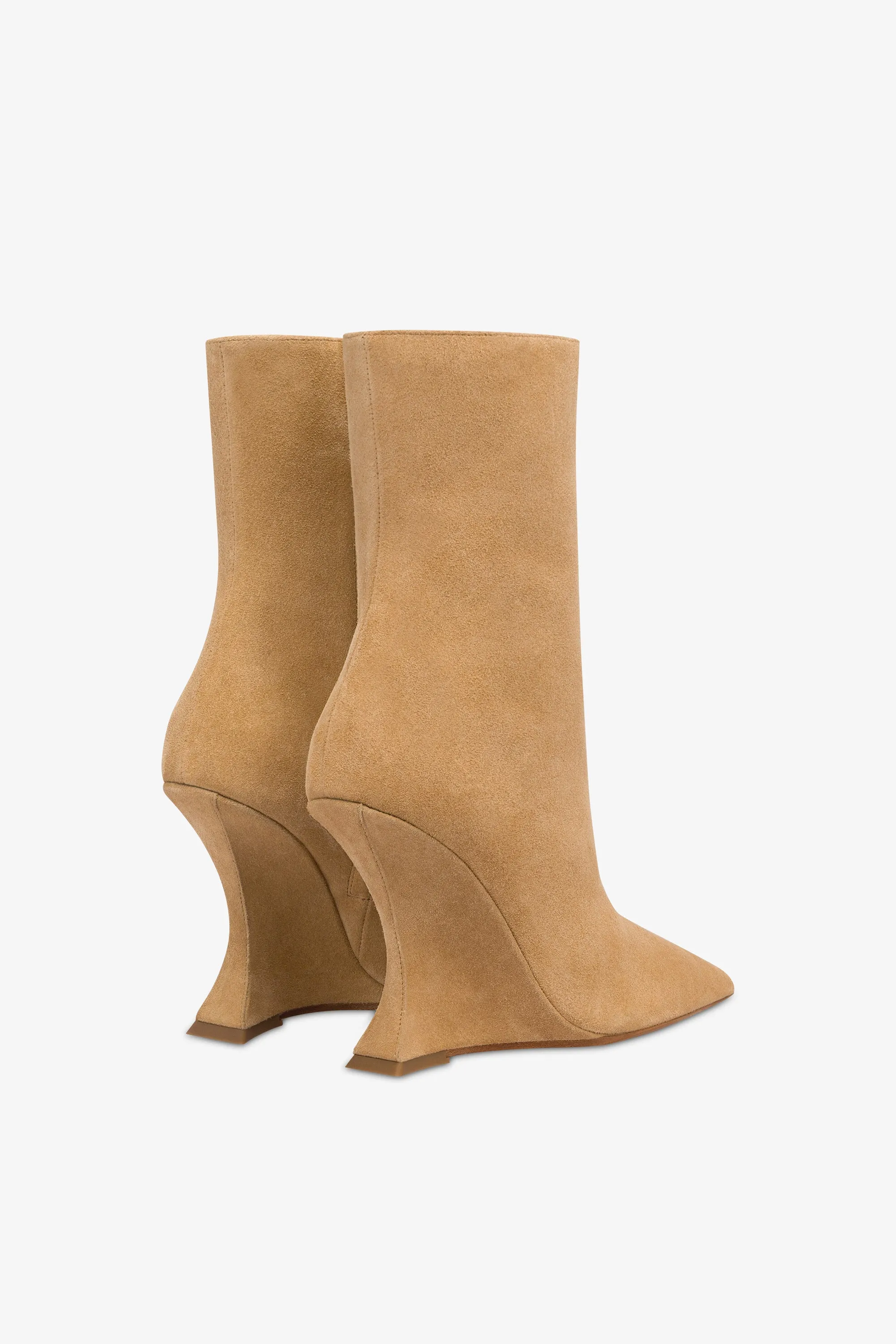 Boots in caramel suede leather sold by Paris Texas product image thumbnail 3