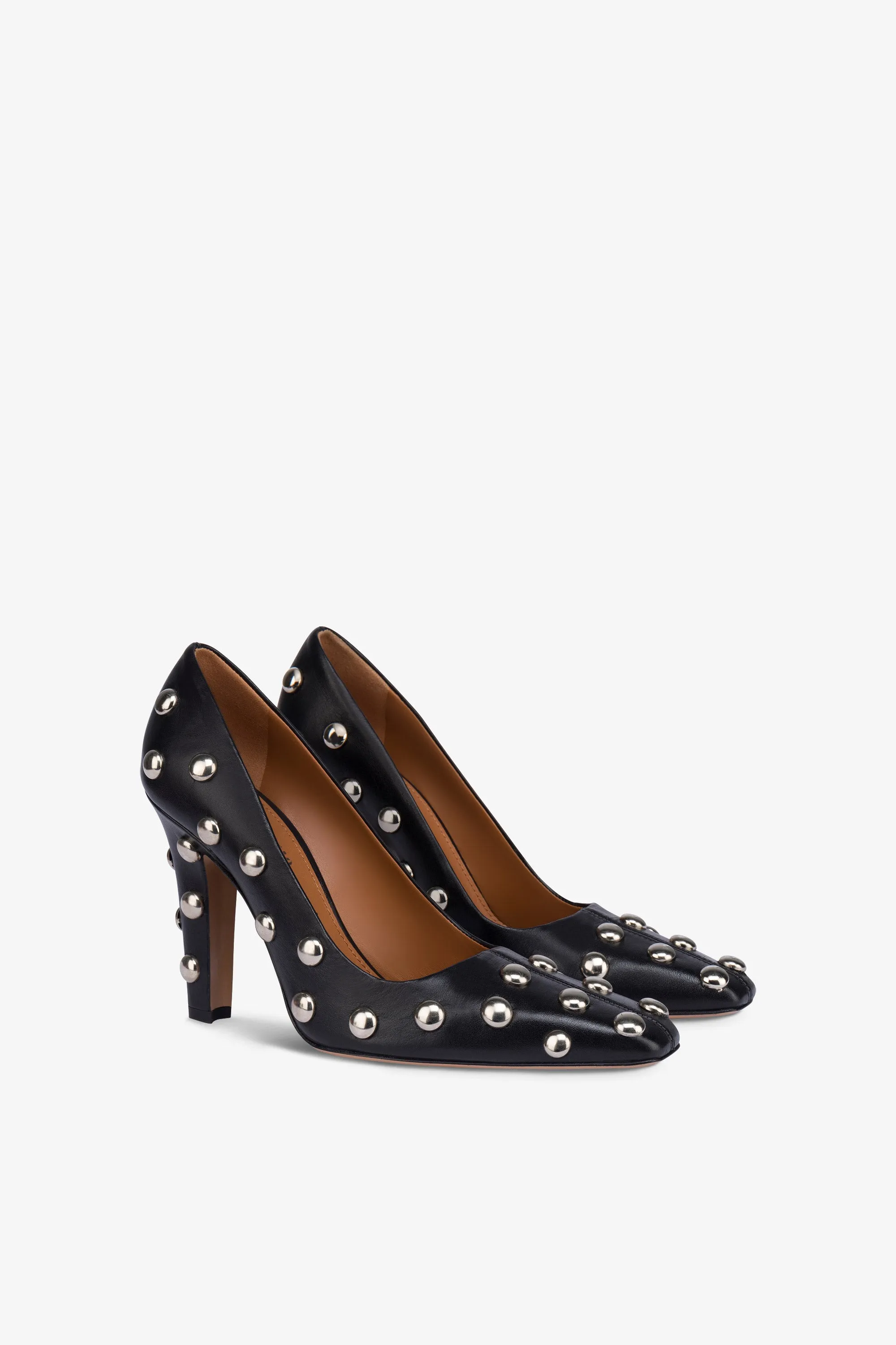 Pumps in nickel-studded black leather sold by Paris Texas product image thumbnail 2