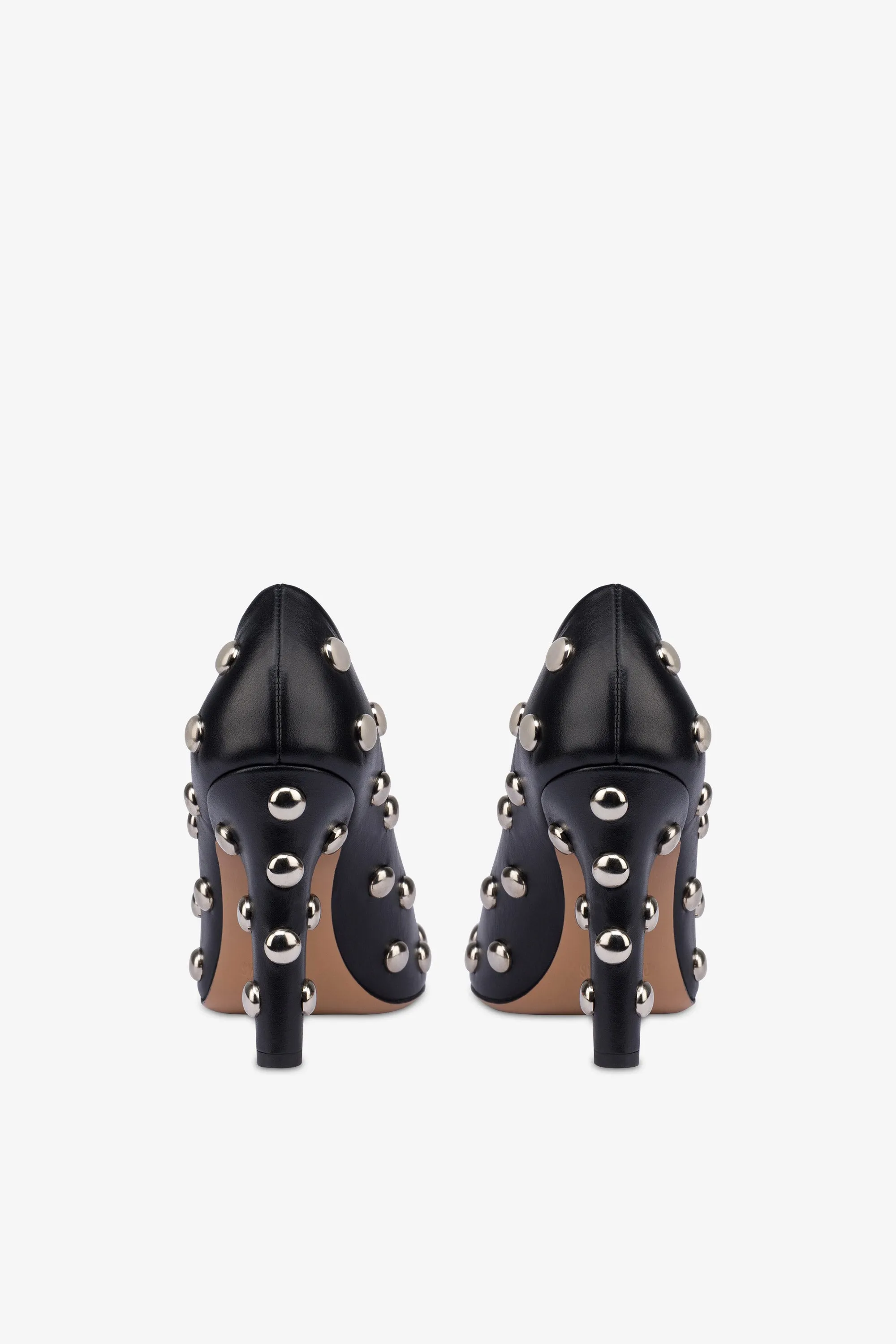 Pumps in nickel-studded black leather sold by Paris Texas product image thumbnail 4