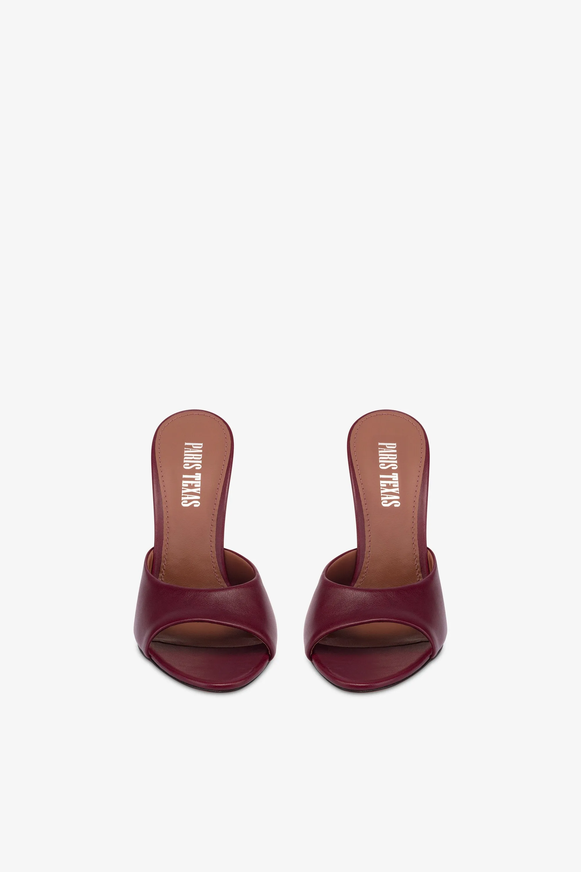 Mules in rouge noir leather sold by Paris Texas product image thumbnail 3