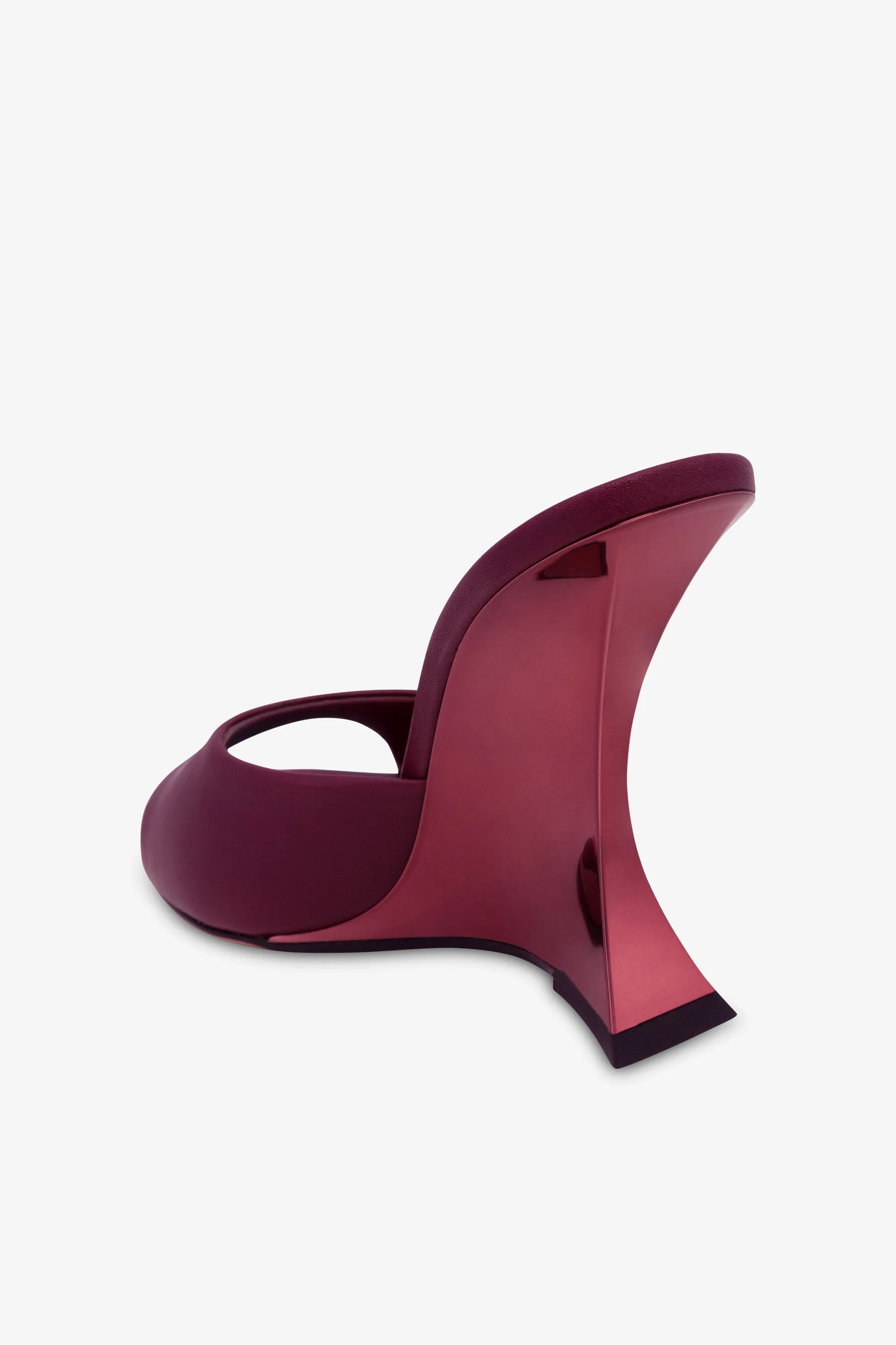 Mules in rouge noir leather sold by Paris Texas product image thumbnail 5