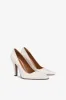 Pumps in off-white leather sold by Paris Texas