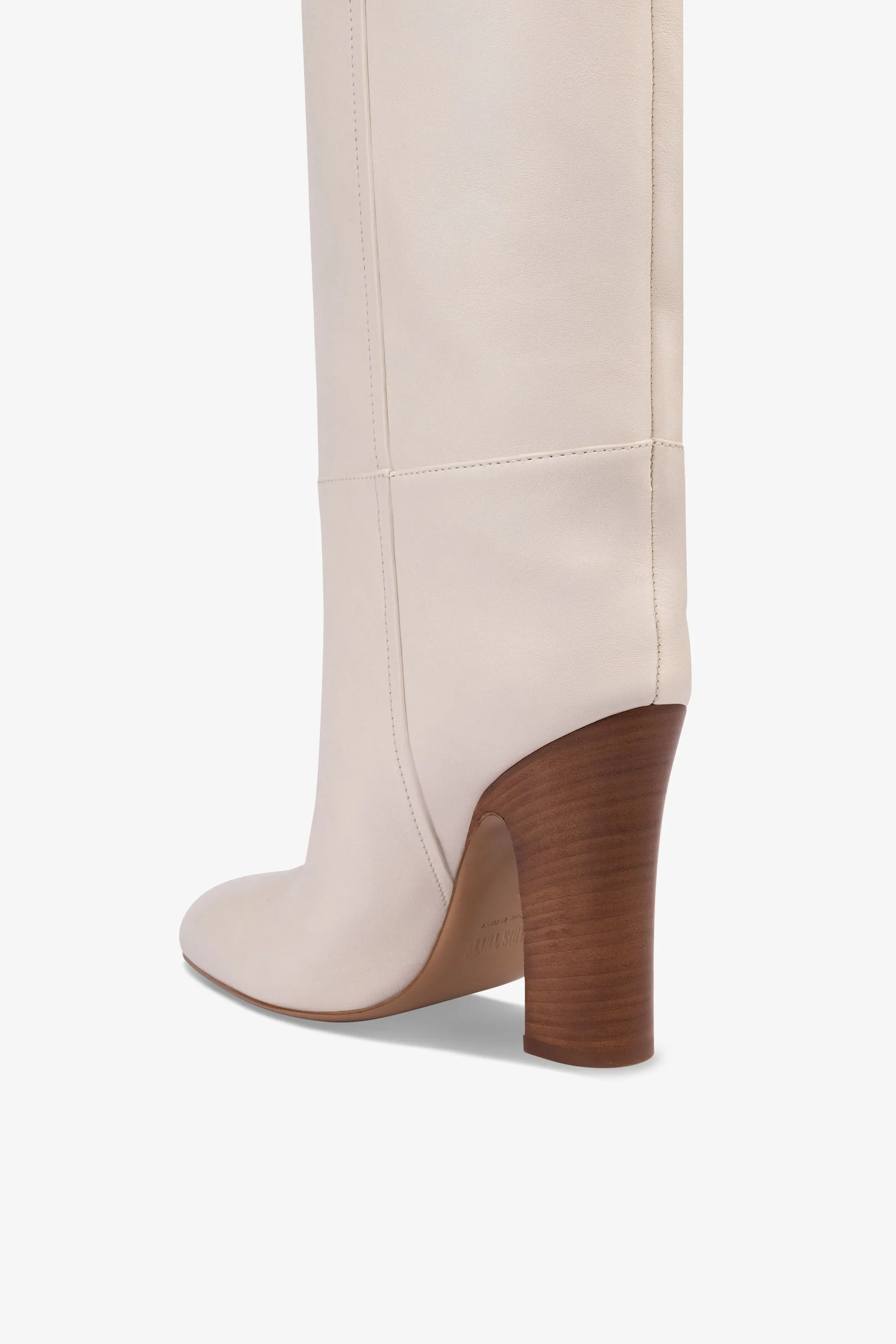 Boots in milk white leather sold by Paris Texas product image thumbnail 5