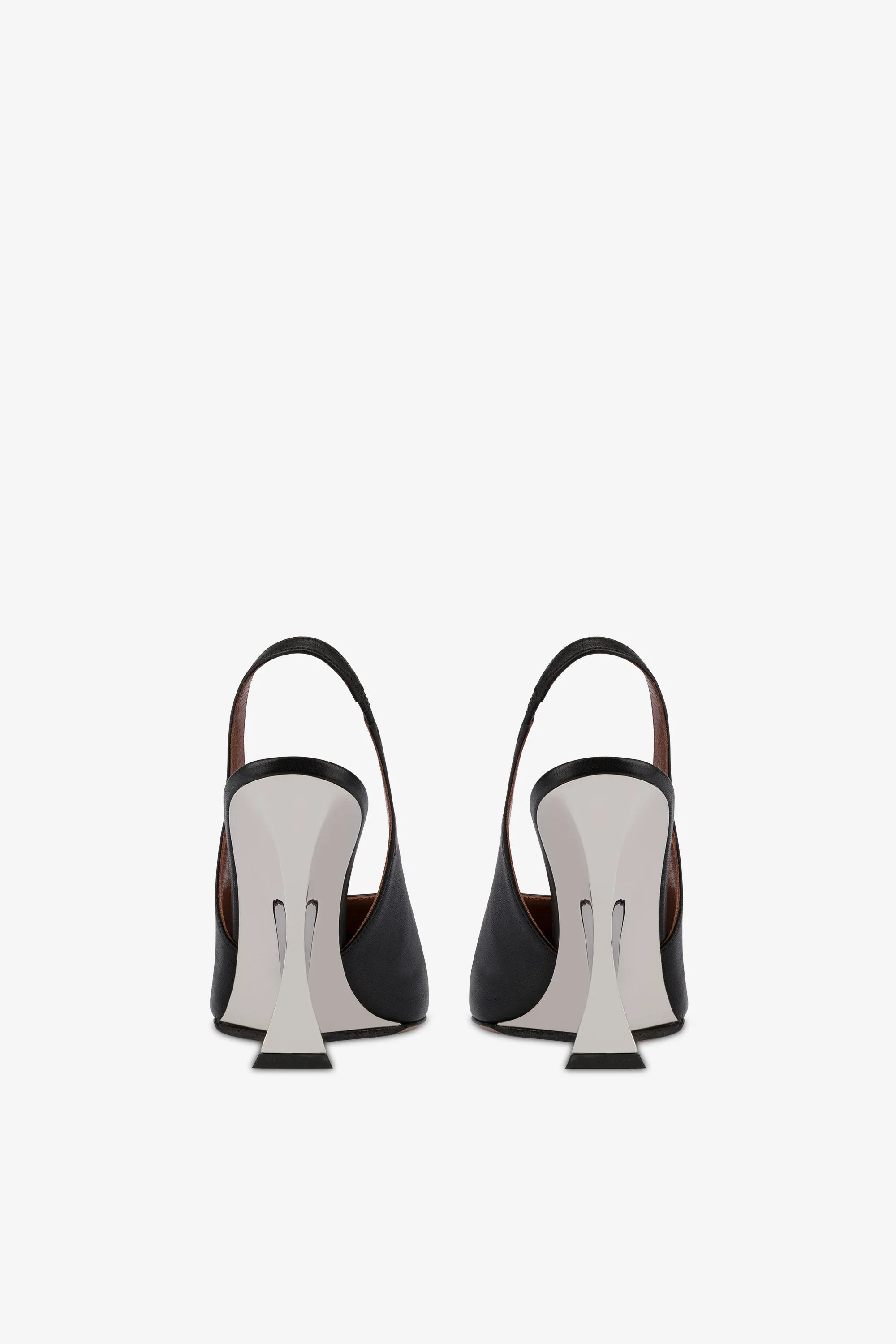 Slingbacks in black and silver leather sold by Paris Texas product image thumbnail 4
