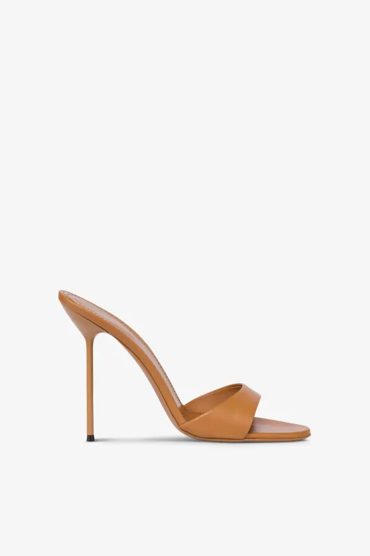 Mules in beige leather sold by Paris Texas