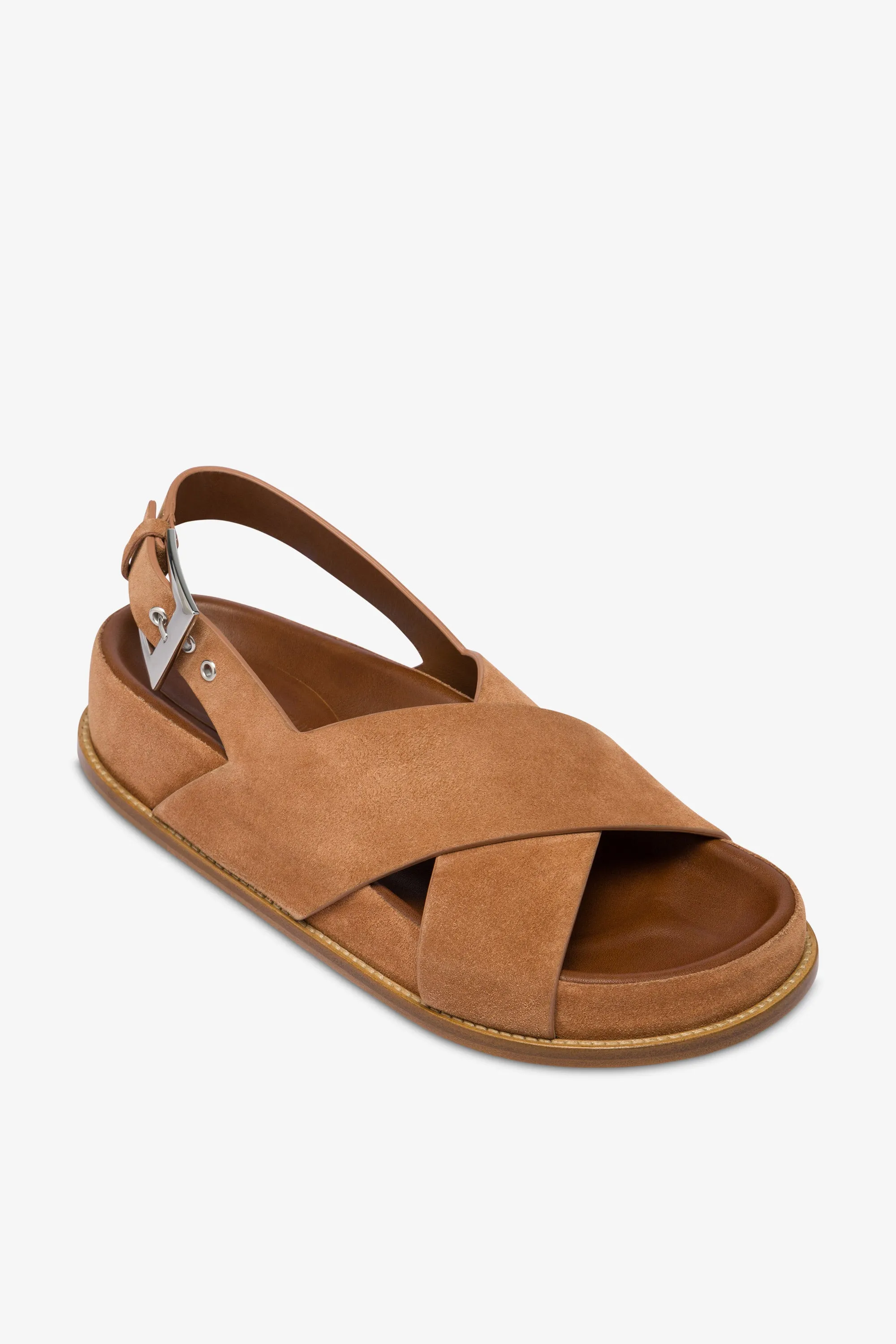 Sandals in terracotta suede leather sold by Paris Texas product image thumbnail 5