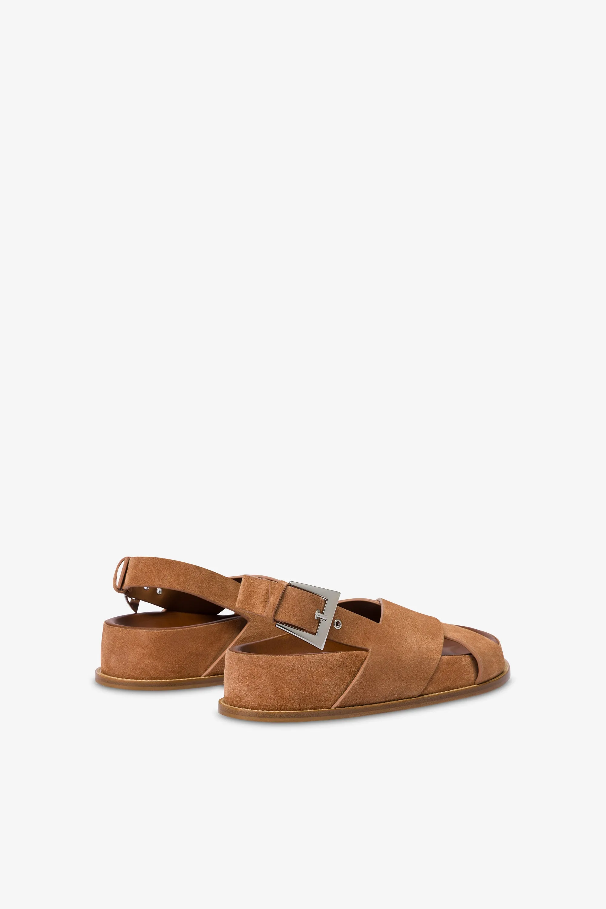 Sandals in terracotta suede leather sold by Paris Texas product image thumbnail 3