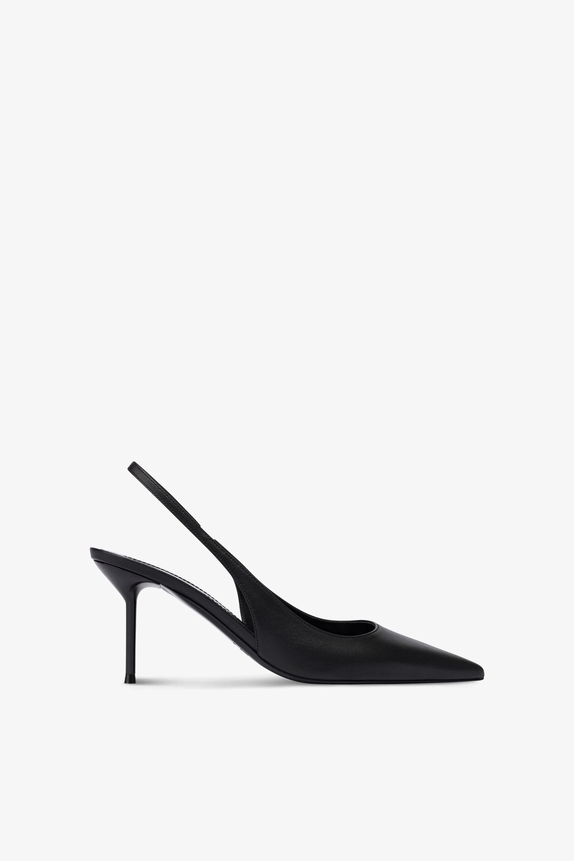 Slingbacks in black leather sold by Paris Texas