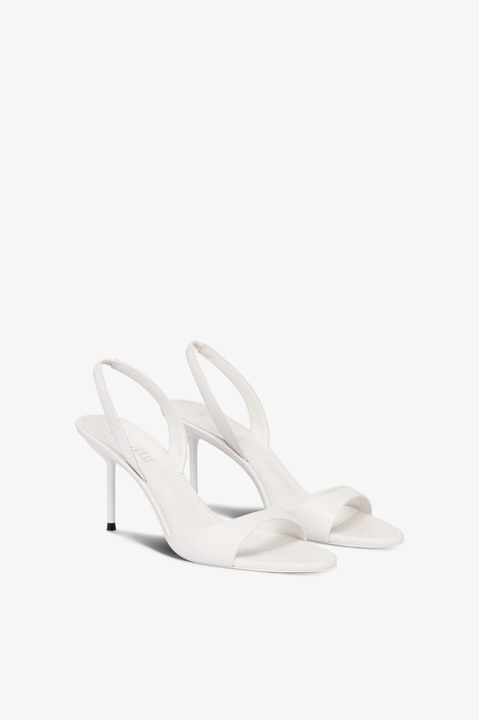 Slingback sandals in white leather sold by Paris Texas product image thumbnail 2