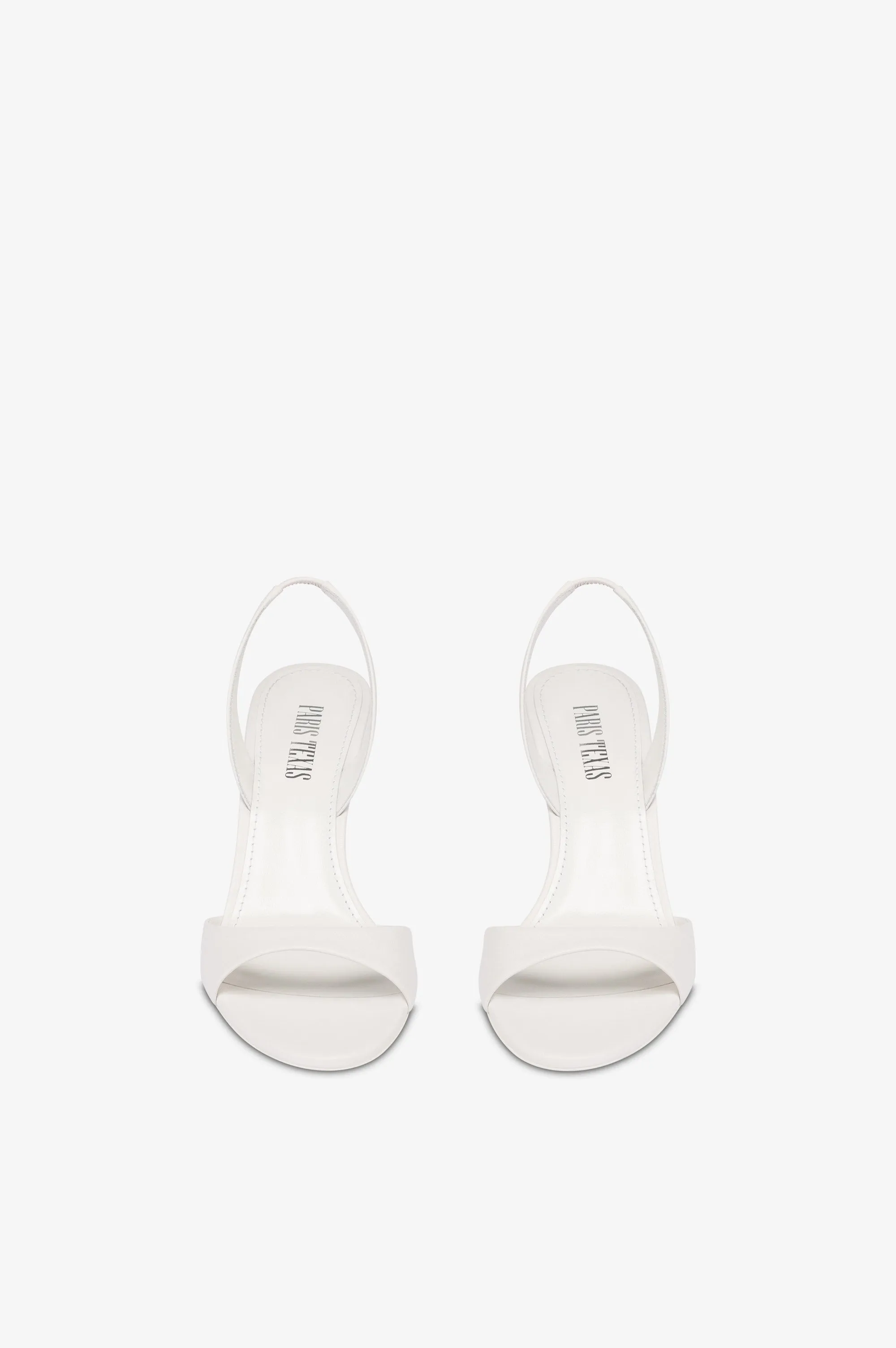 Slingback sandals in white leather sold by Paris Texas product image thumbnail 3