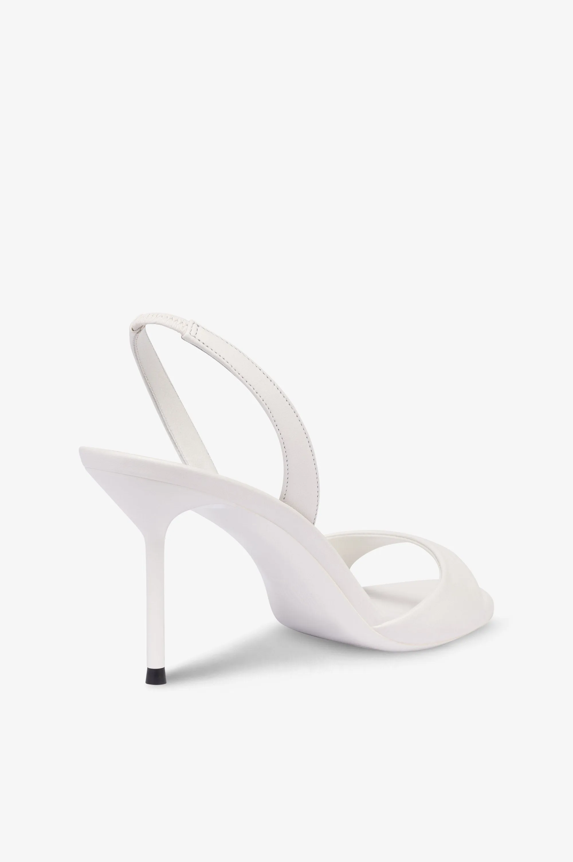 Slingback sandals in white leather sold by Paris Texas product image thumbnail 5