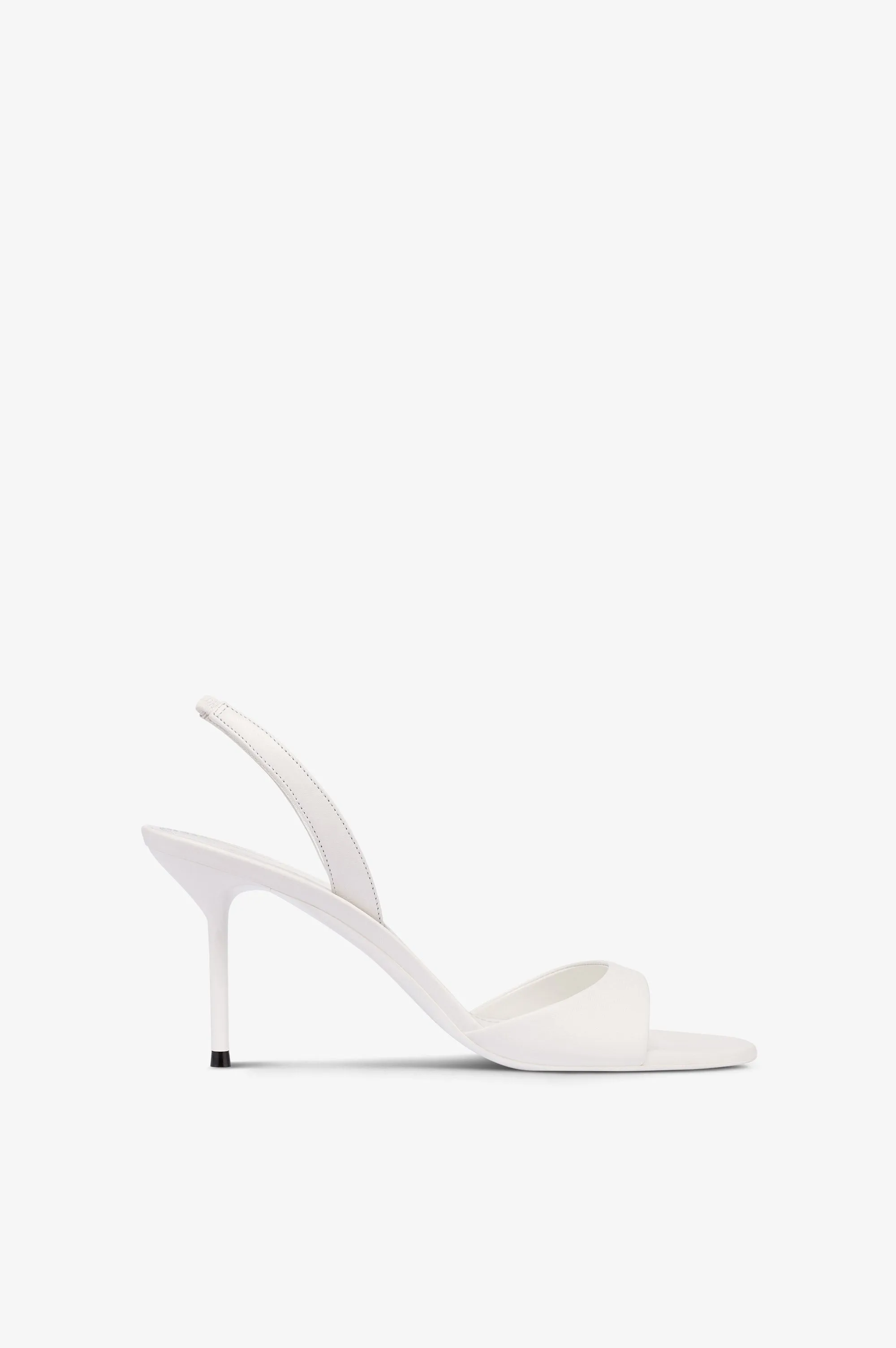 Slingback sandals in white leather sold by Paris Texas