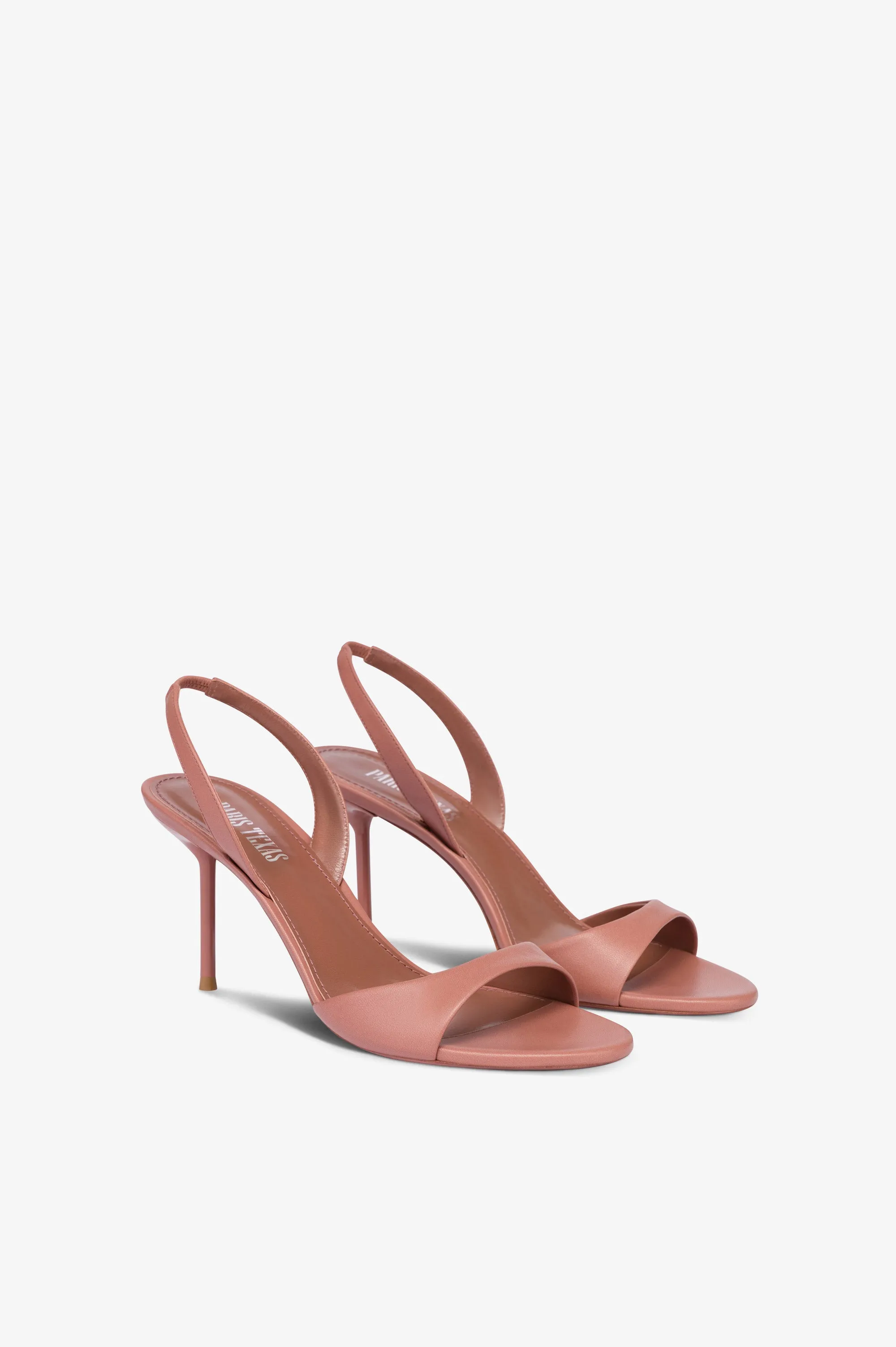 Slingback sandals in Texas rose leather sold by Paris Texas product image thumbnail 2