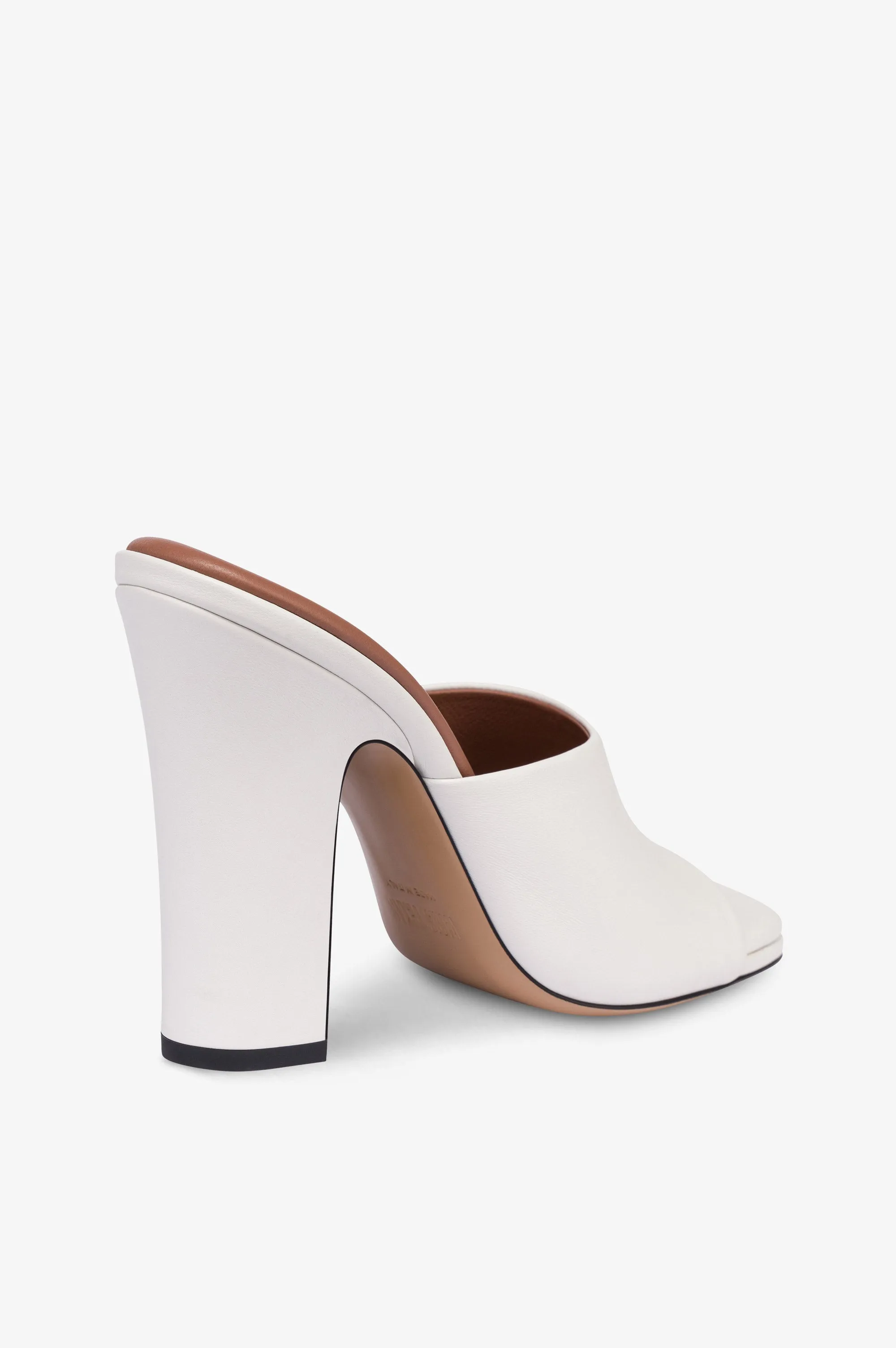 Mules in white leather sold by Paris Texas product image thumbnail 5