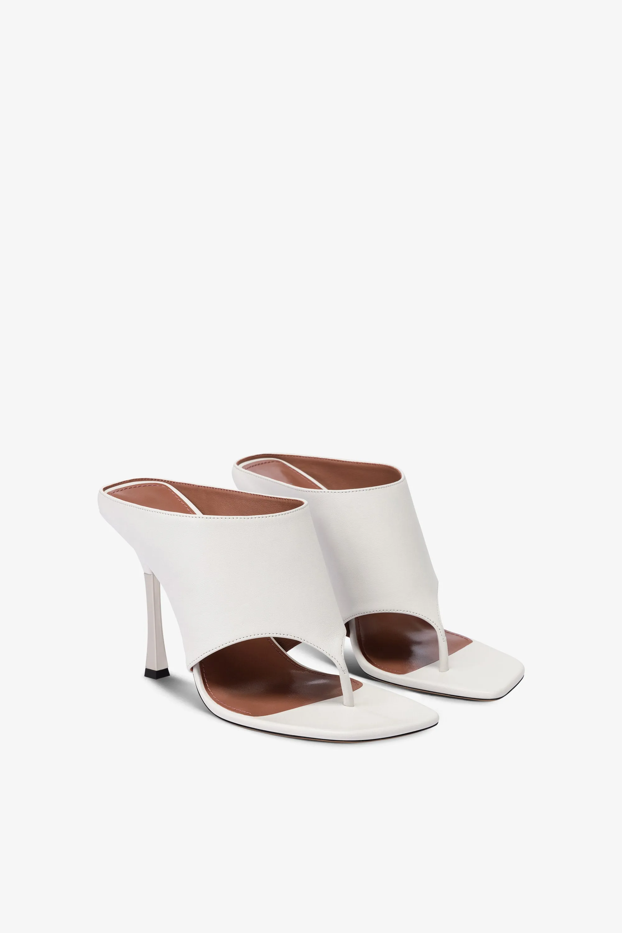 Mules in white leather sold by Paris Texas product image thumbnail 2