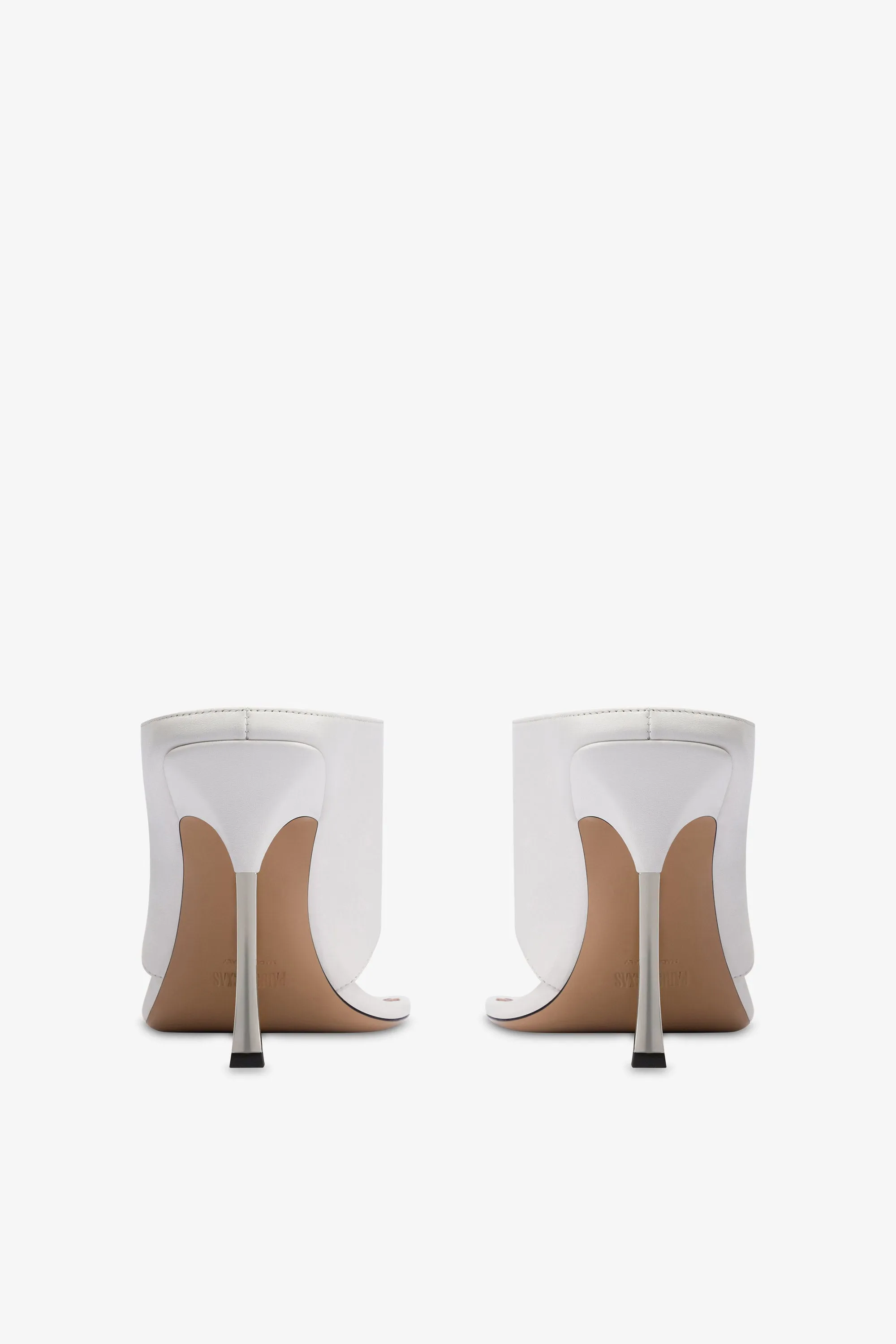 Mules in white leather sold by Paris Texas product image thumbnail 4
