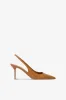 Slingbacks in tan leather sold by Paris Texas