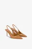 Slingbacks in tan leather sold by Paris Texas
