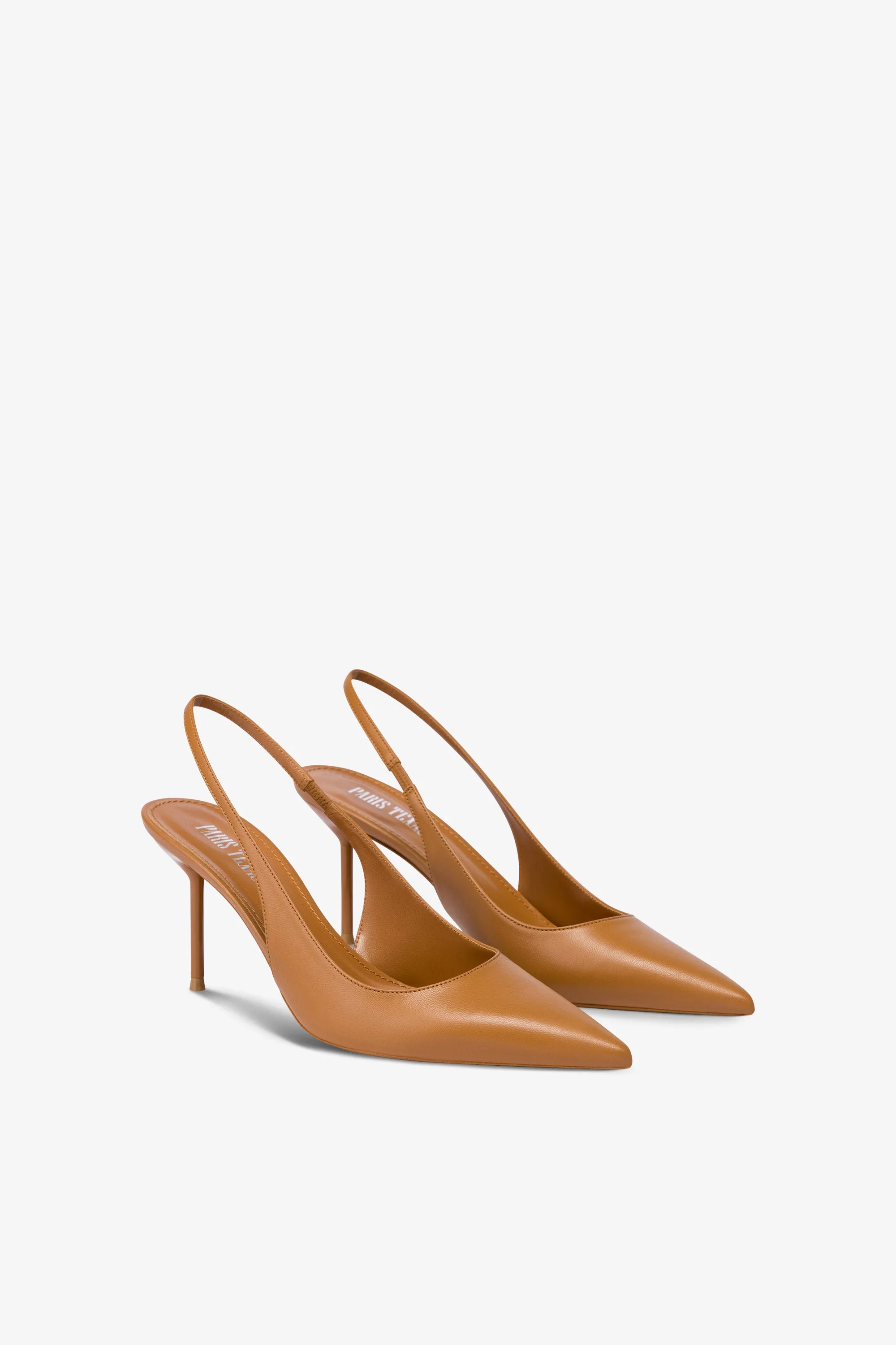 Slingbacks in tan leather sold by Paris Texas product image thumbnail 2