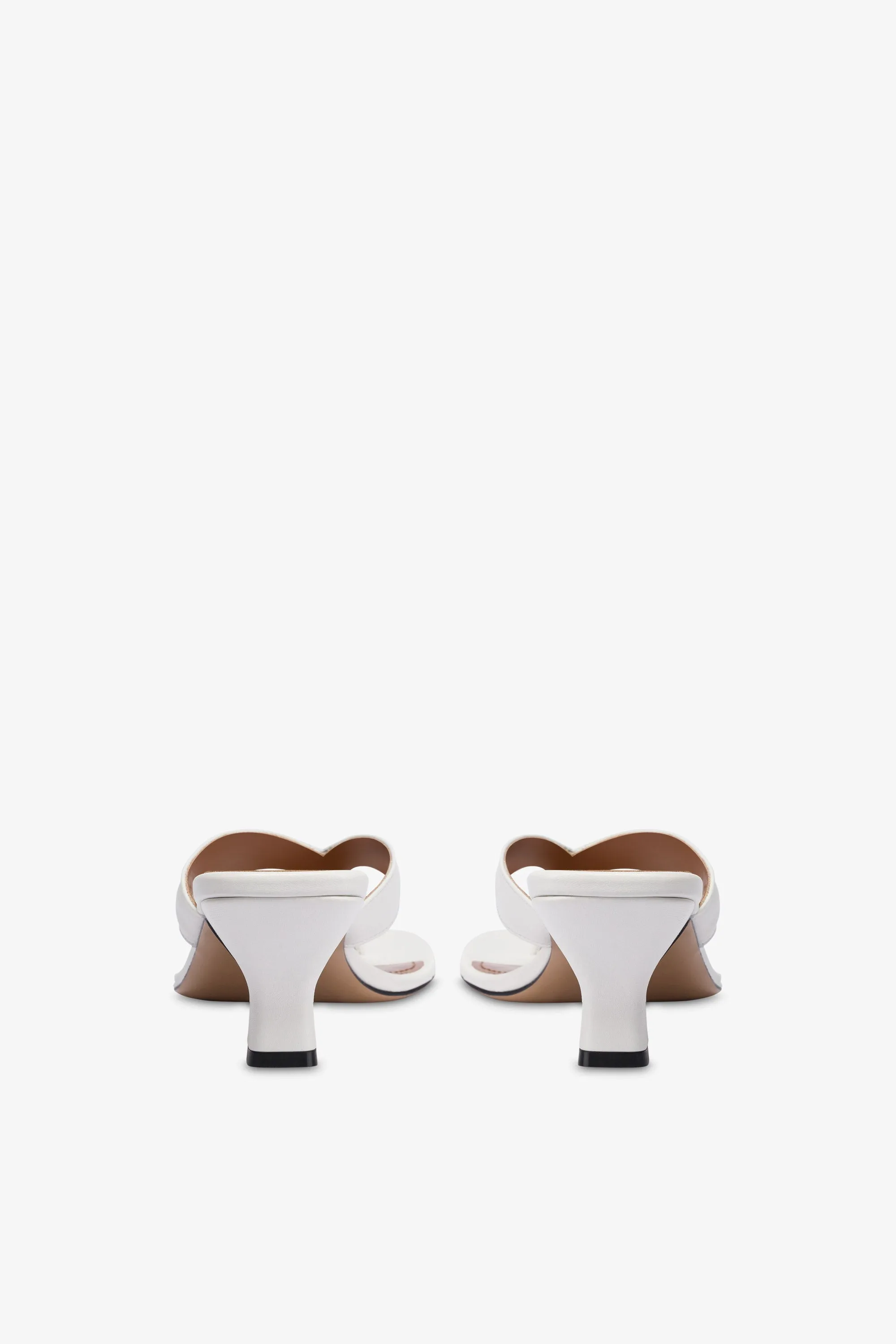 Mules with a toe in white leather sold by Paris Texas product image thumbnail 4