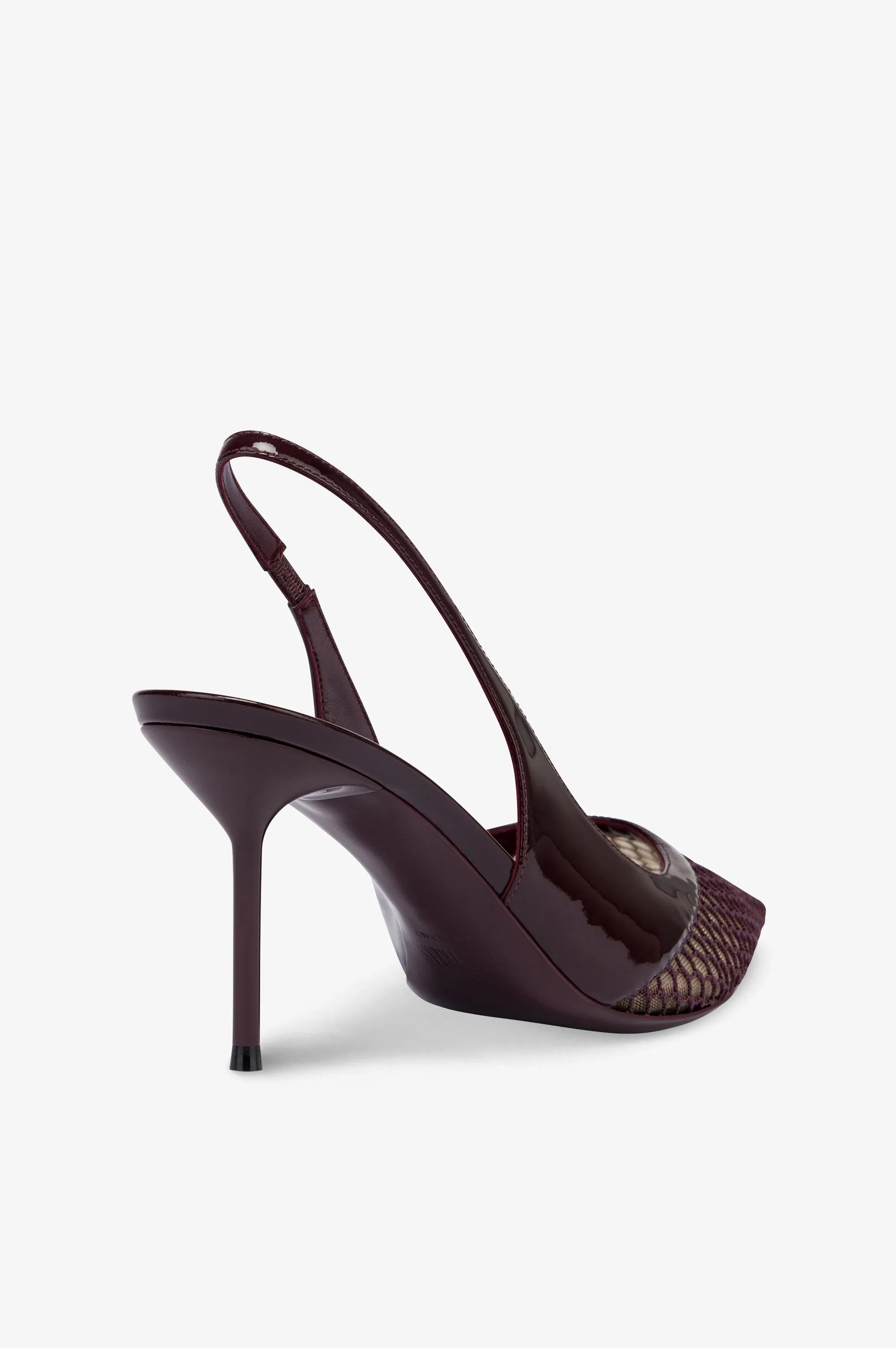 Slingbacks in rouge noir mesh and patent leather sold by Paris Texas product image thumbnail 5